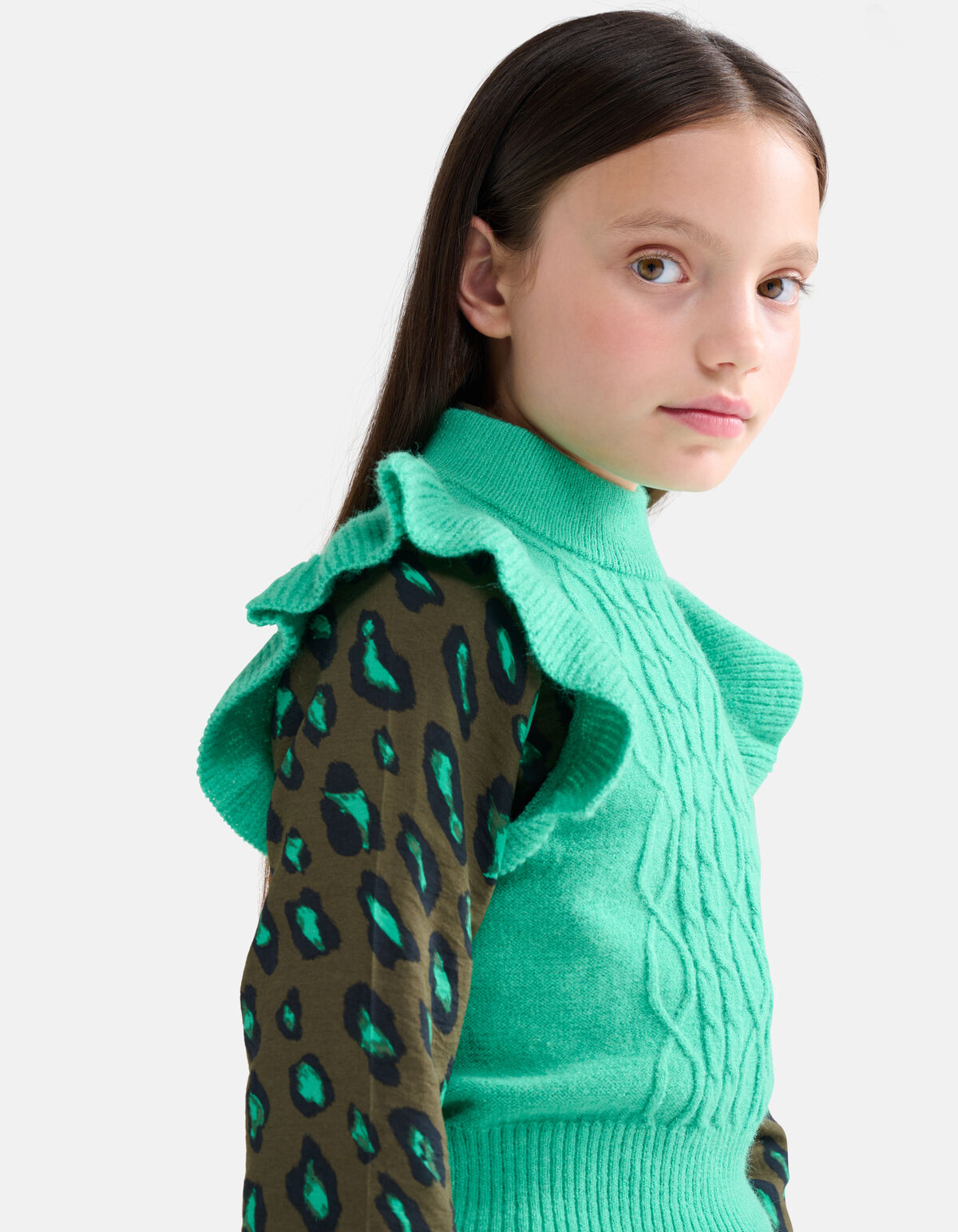 Ruffle Kabel Spencer Lichtgroen SHOEBY GIRLS