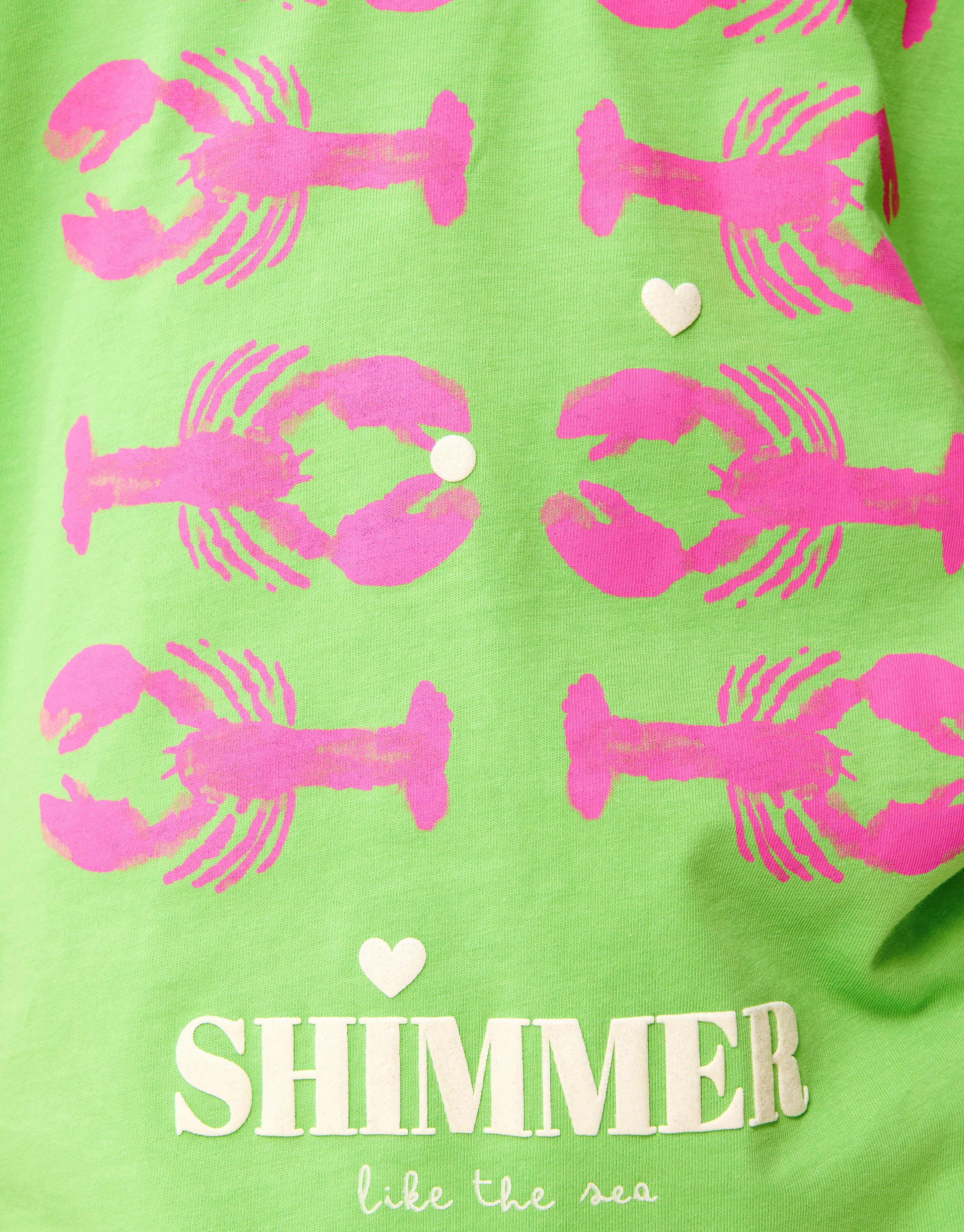 Kreeften Artwork T-shirt Lichtgroen SHOEBY GIRLS