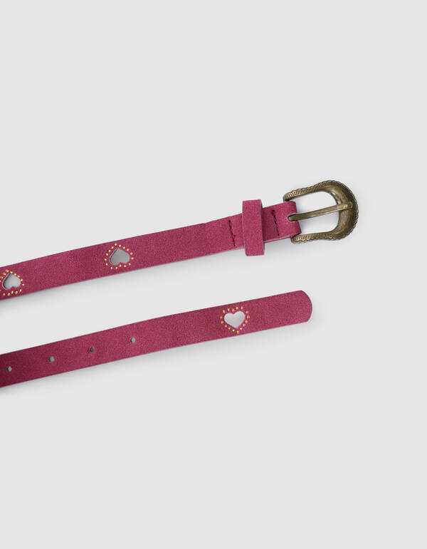 Heart Riem Donkerrood SHOEBY ACCESSOIRES