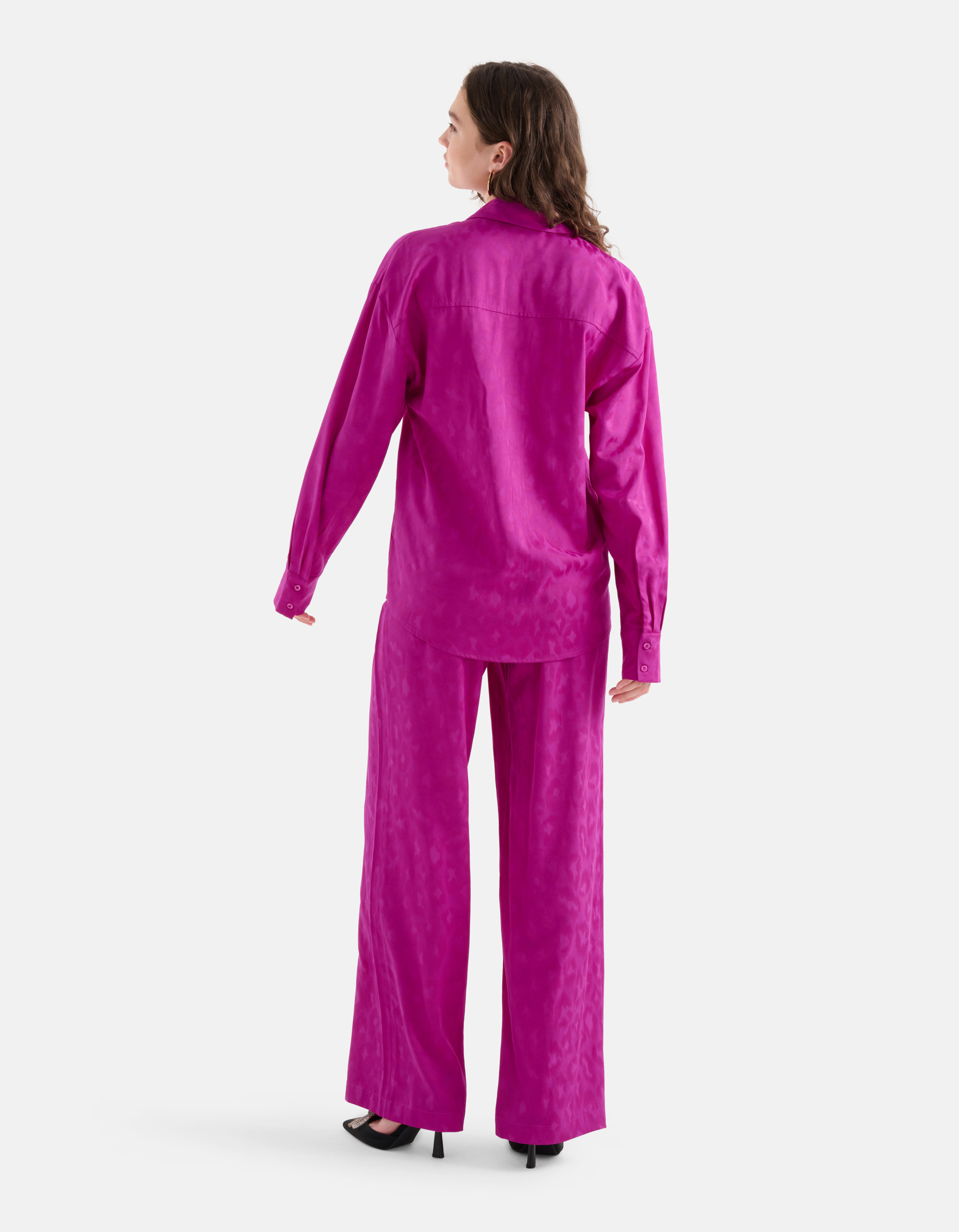 Satijnen Animal Broek Paars SHOEBY WOMEN
