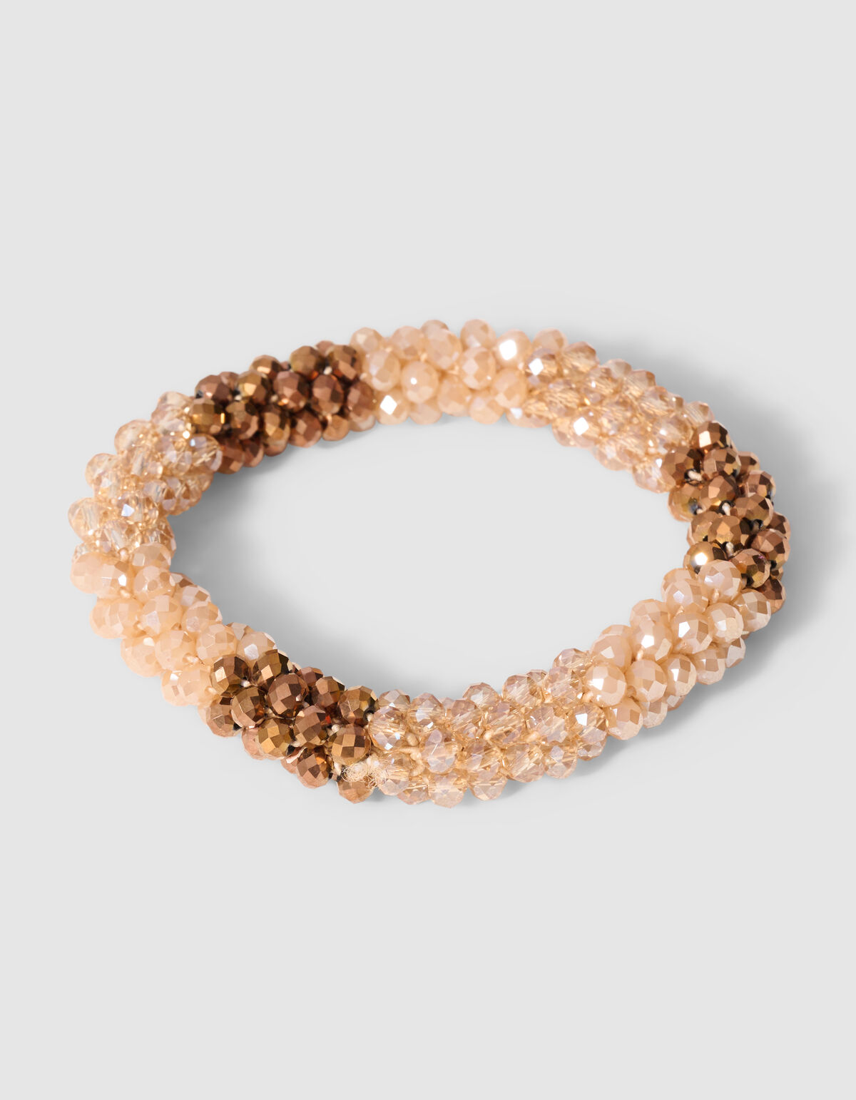 Beaded Haarelastiek Beige/Bruin SHOEBY ACCESSOIRES