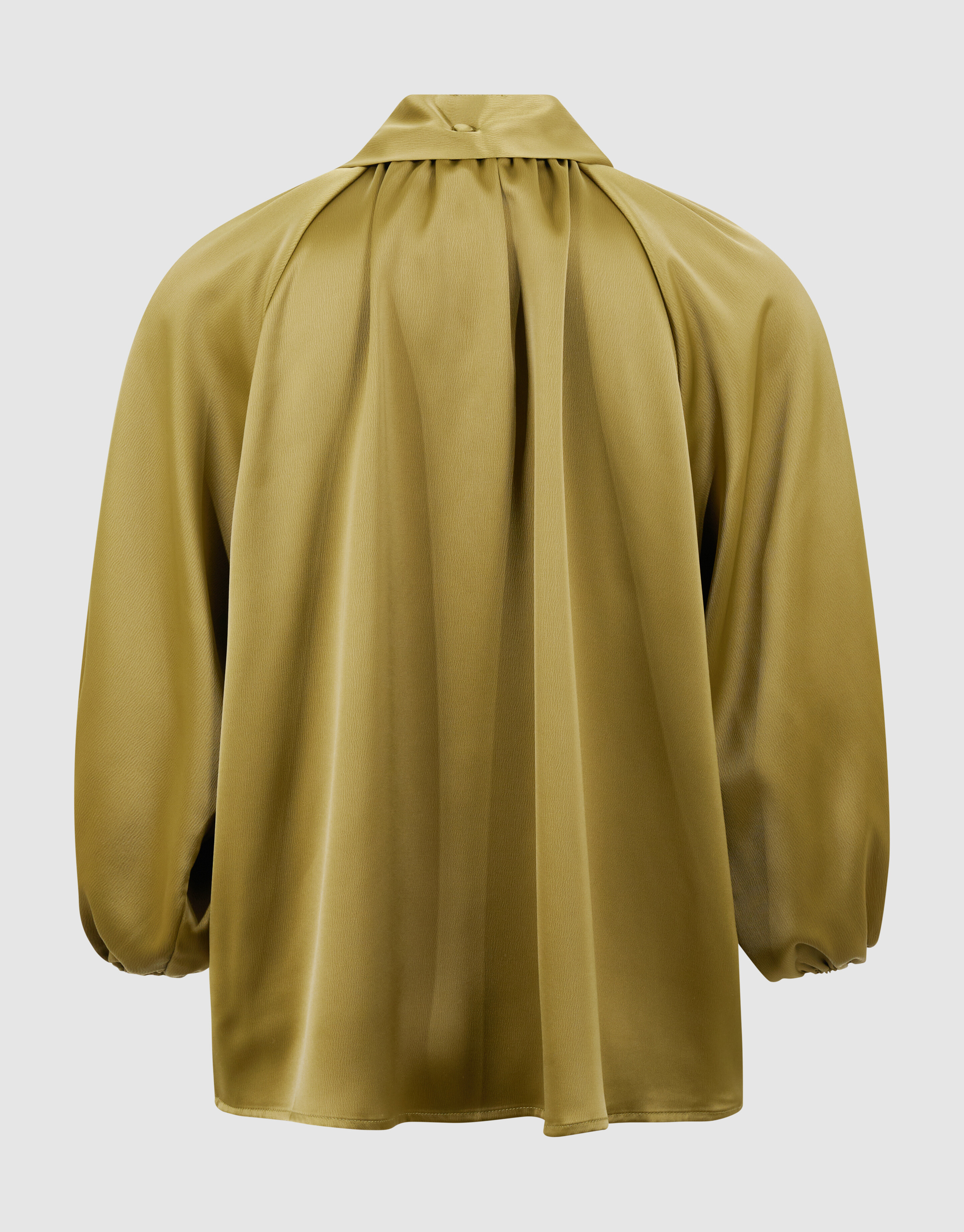 Satijnen Strik Blouse Groen By Fred SHOEBY WOMEN