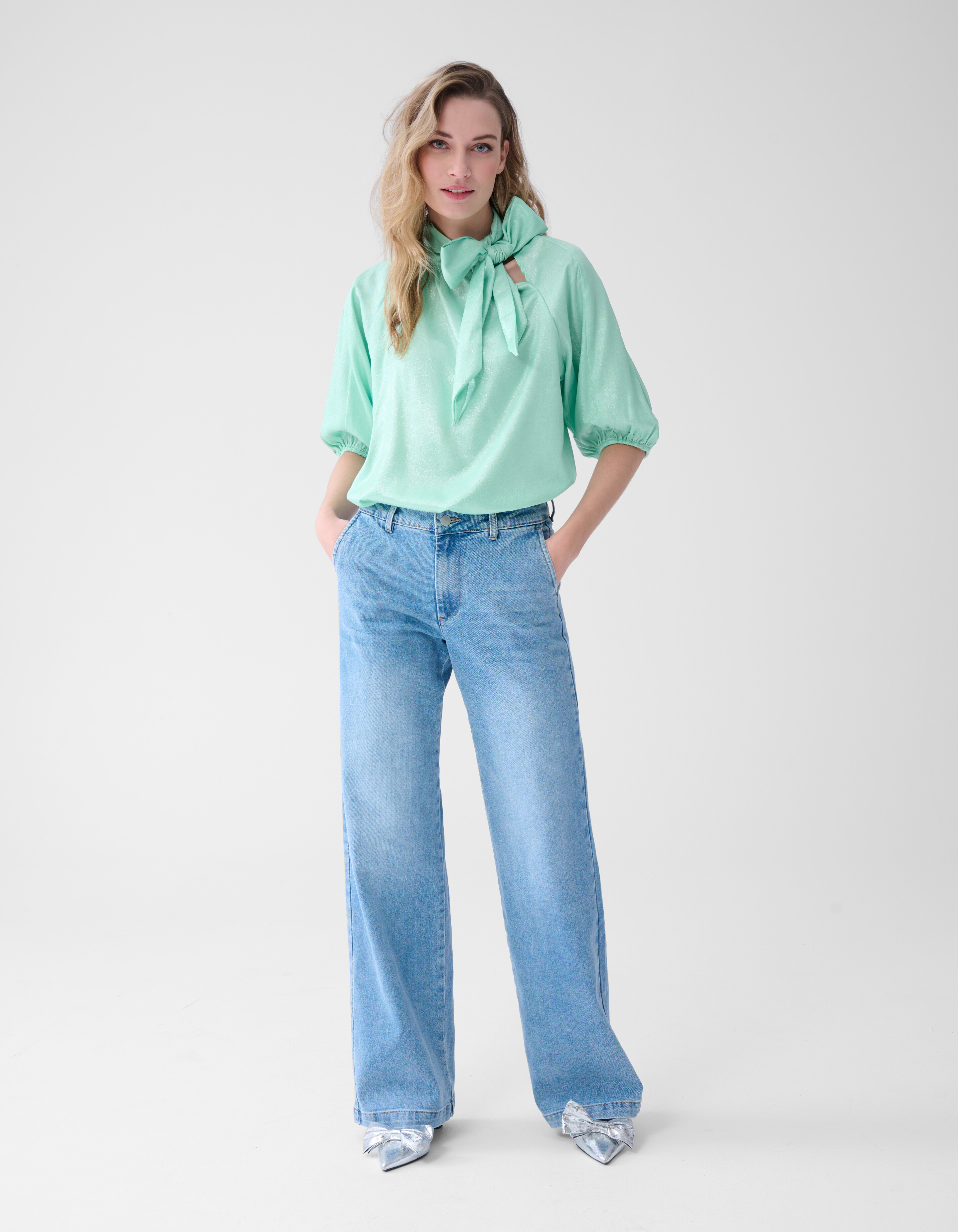 Shine Blouse Lichtgroen SHOEBY WOMEN