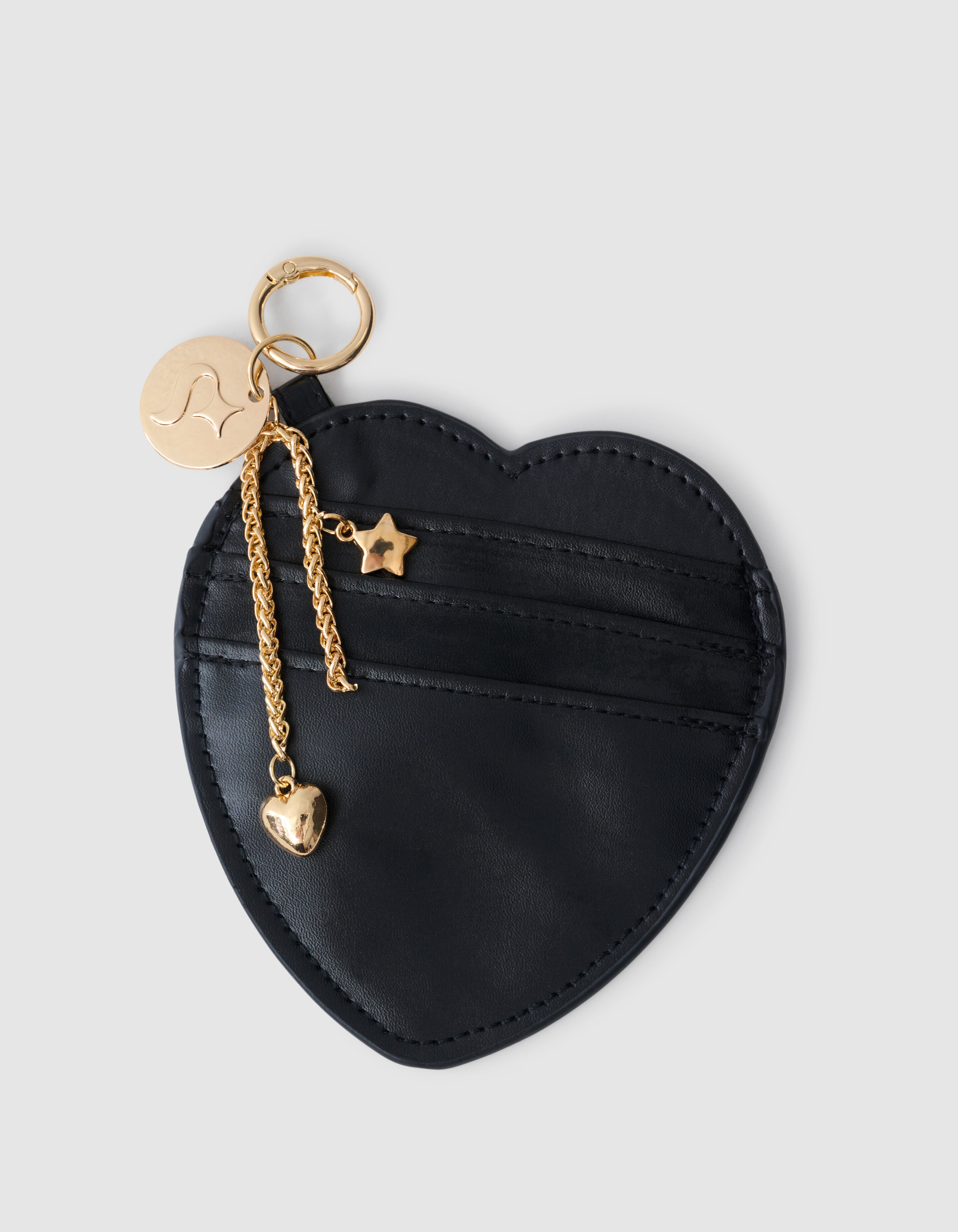 Heart Portemonnee Bagcharm Zwart SHOEBY ACCESSOIRES