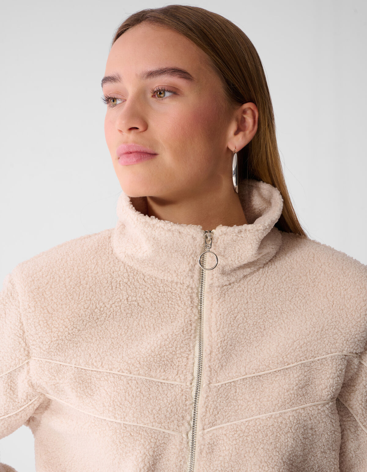 Teddy Peplum Trui Ecru SHOEBY WOMEN