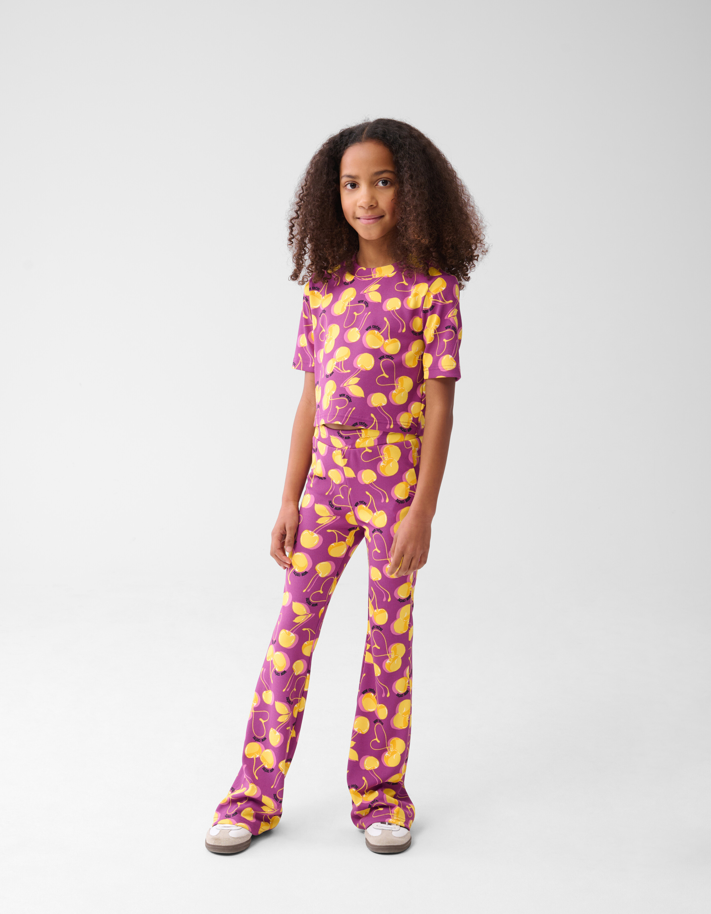 Fruit Artwork Crop top Donkerpaars SHOEBY GIRLS