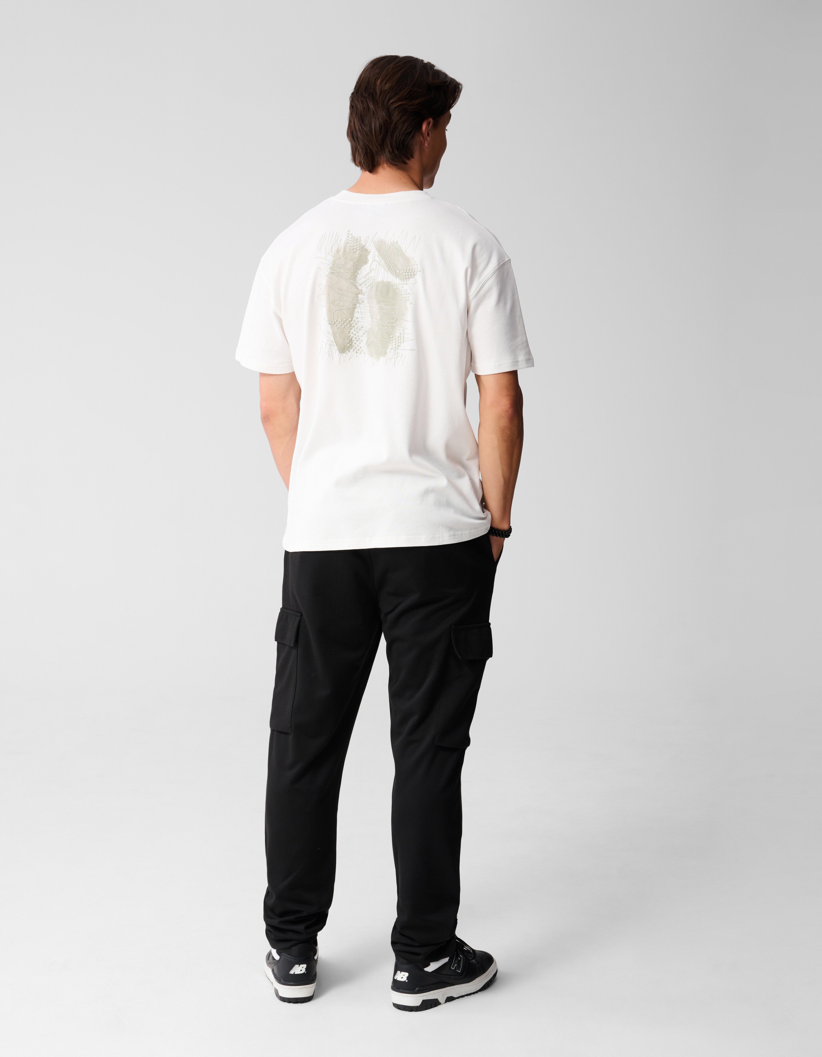 Embroidery Mix T-shirt Wit SHOEBY MEN
