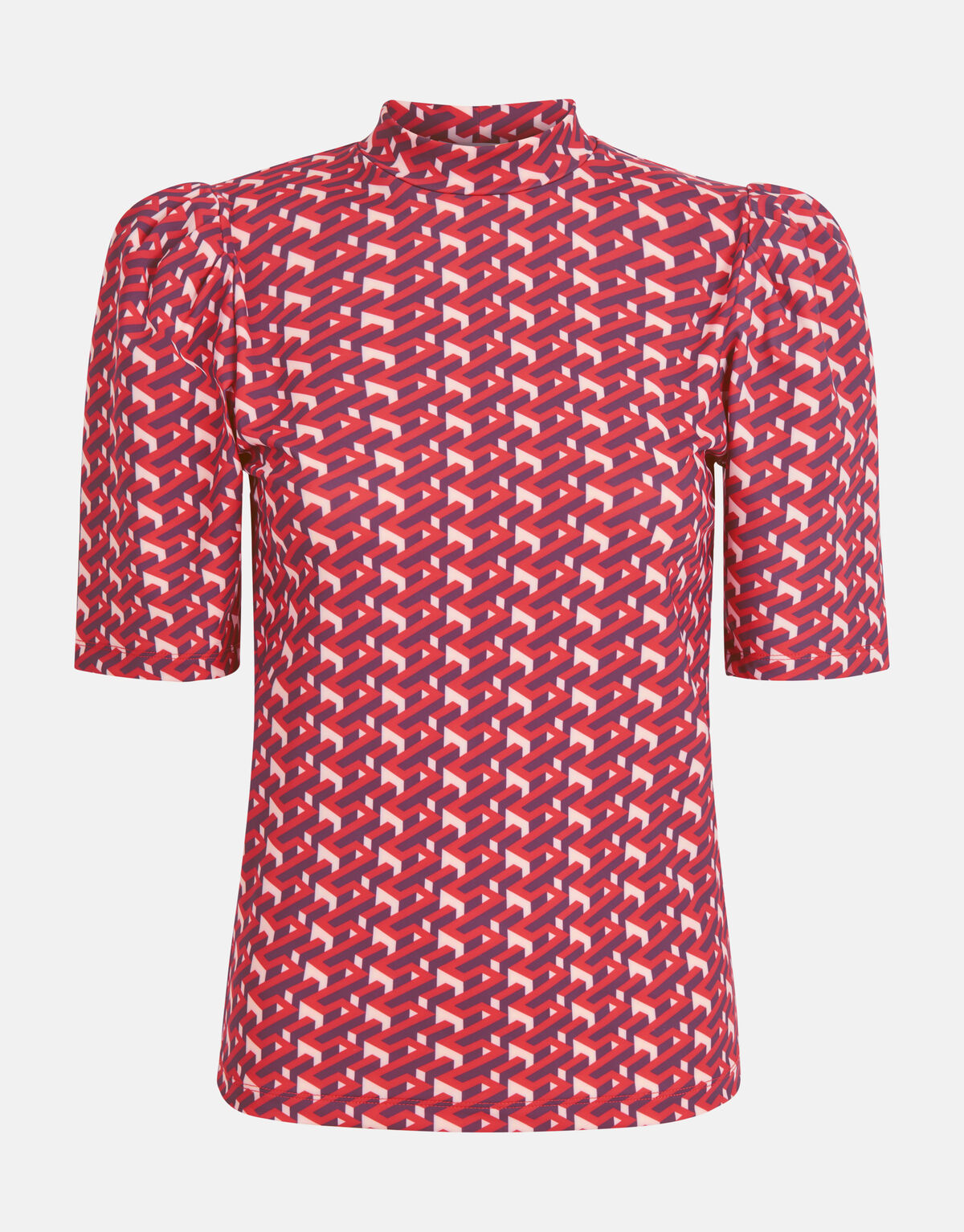 Grafische Travel Top Rood SHOEBY WOMEN