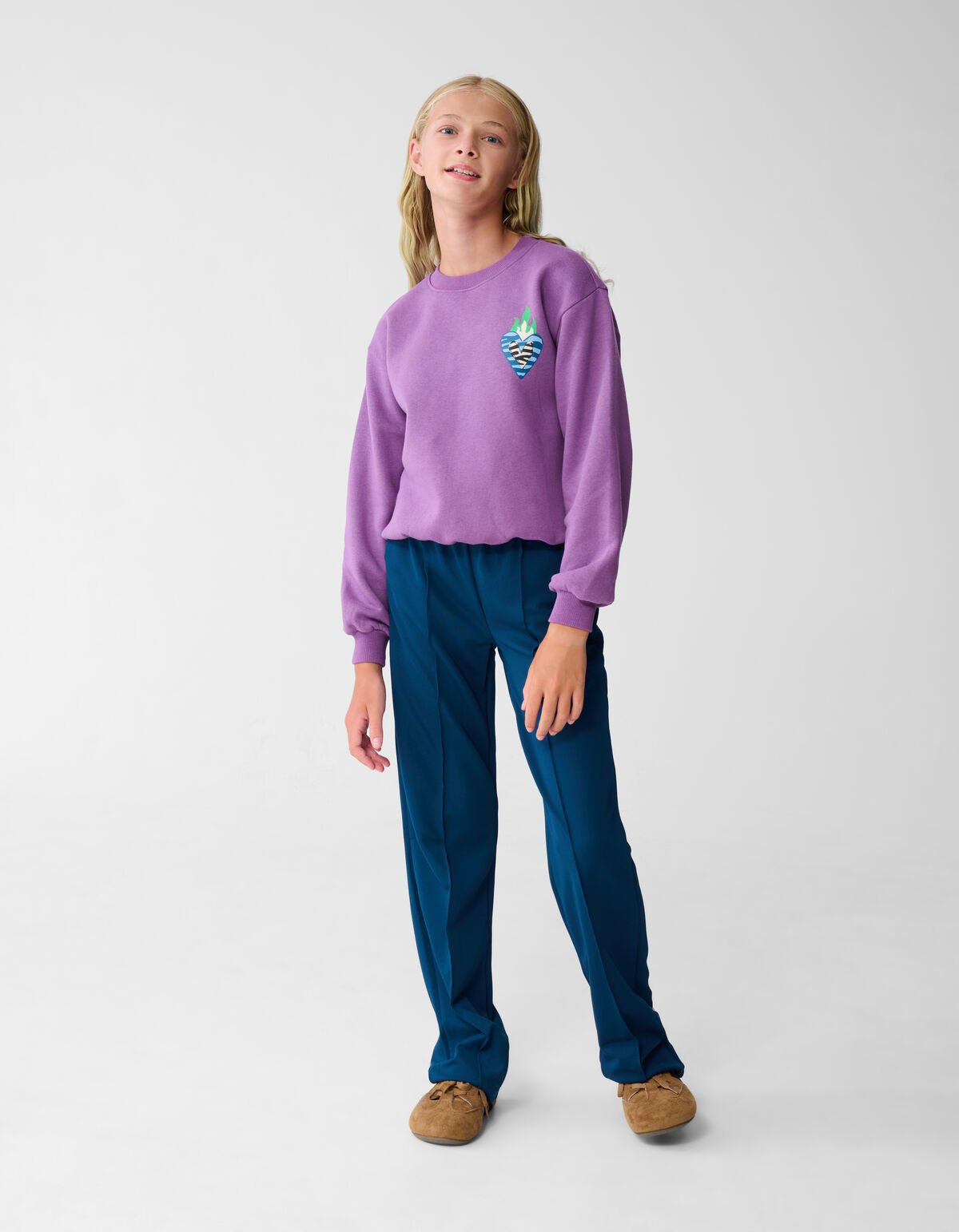 Basis Wide Leg Broek Donkerblauw SHOEBY GIRLS