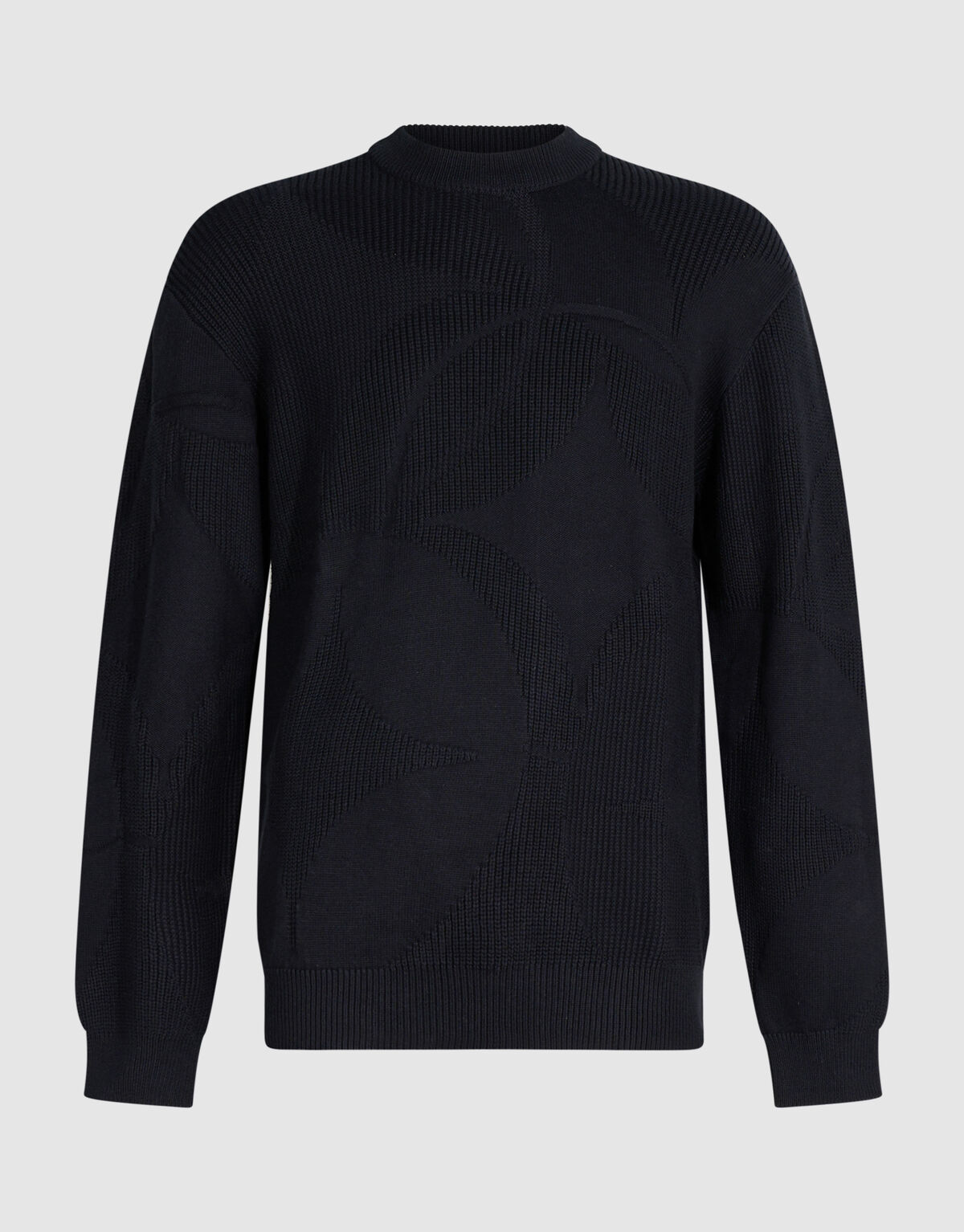 Logoprint Crewneck Gebreide Trui Zwart SHOEBY MEN