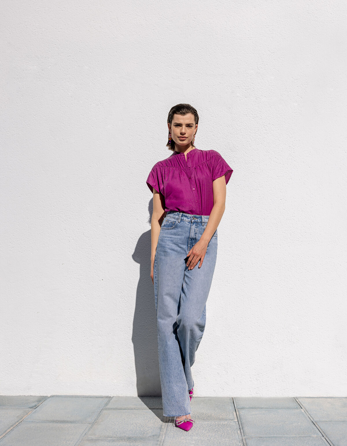 Relaxed Fit Top Roze SHOEBY WOMEN