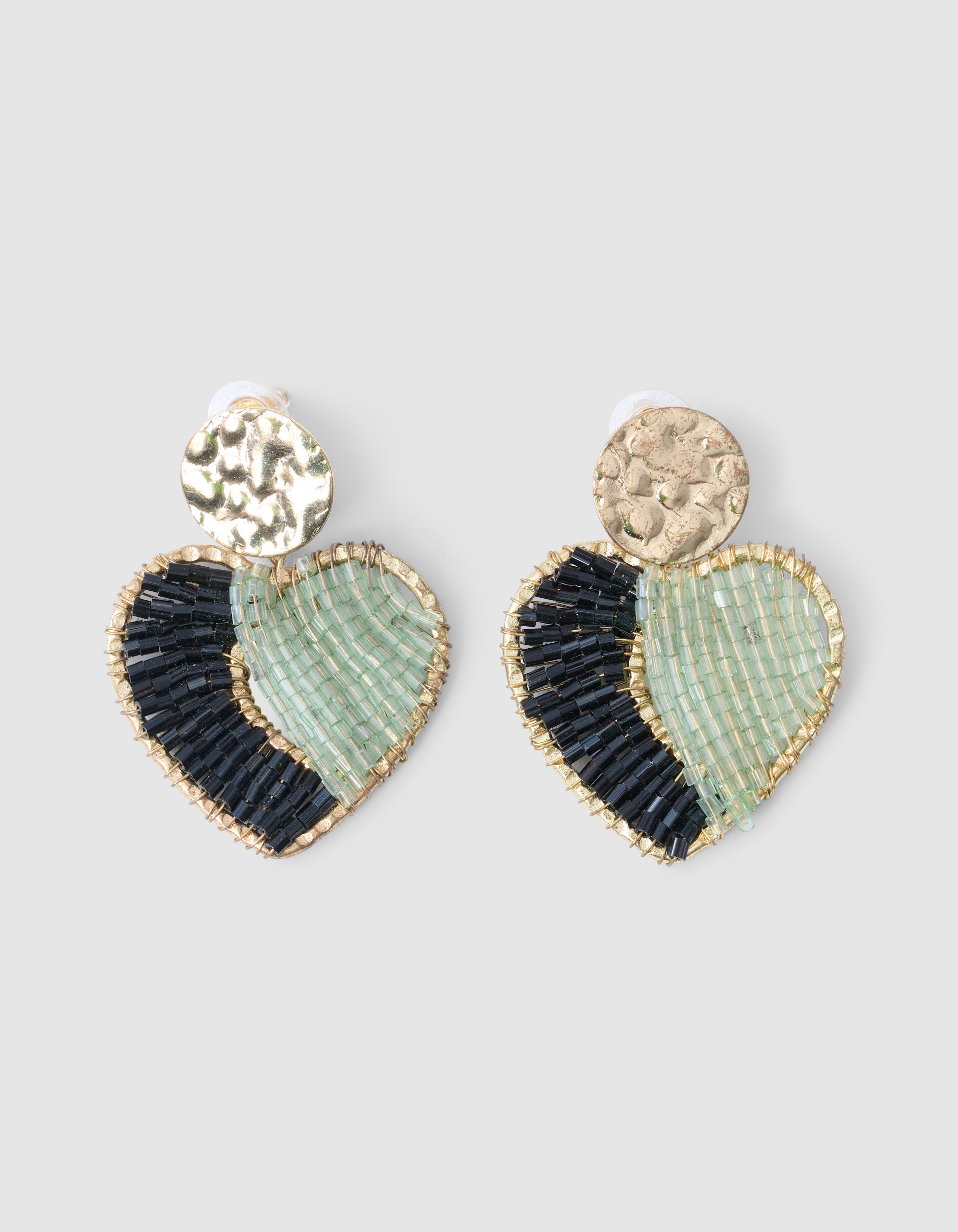 Beaded Heart Oorbellen Goud SHOEBY ACCESSOIRES