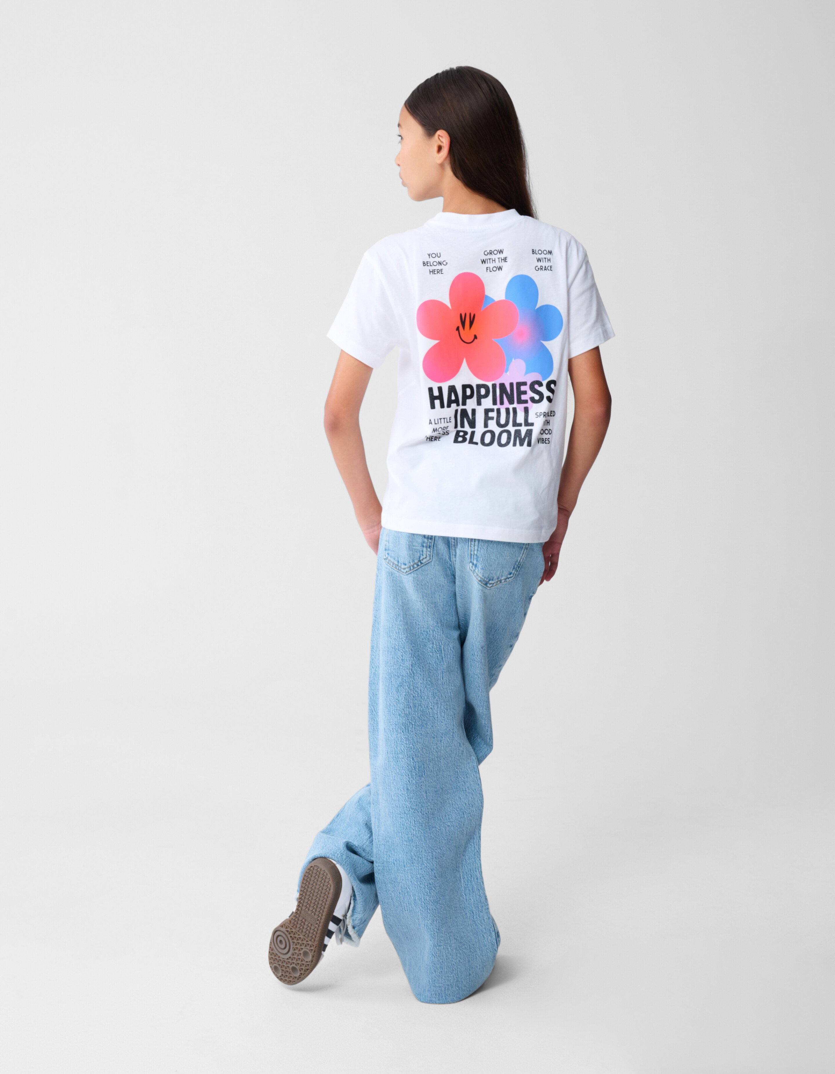 Happiness Artwork T-shirt Wit SHOEBY GIRLS