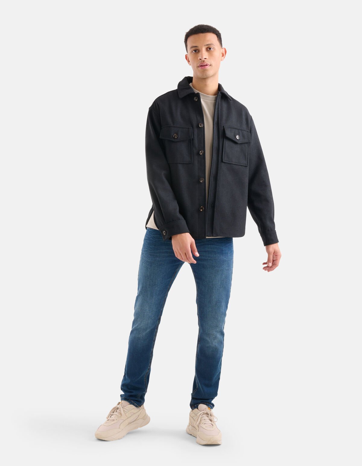 Basis Overshirt Donkerblauw SHOEBY MEN