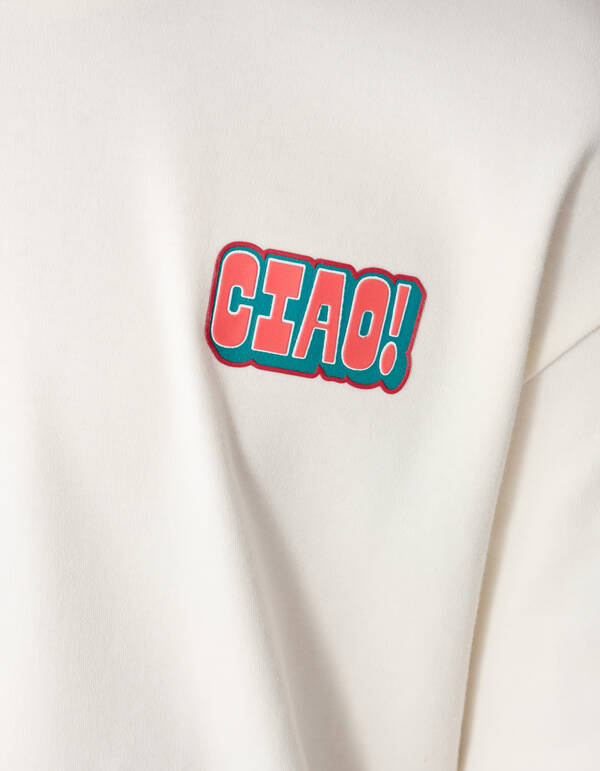 Ciao Artwork T-shirt Gebroken Wit SHOEBY BOYS