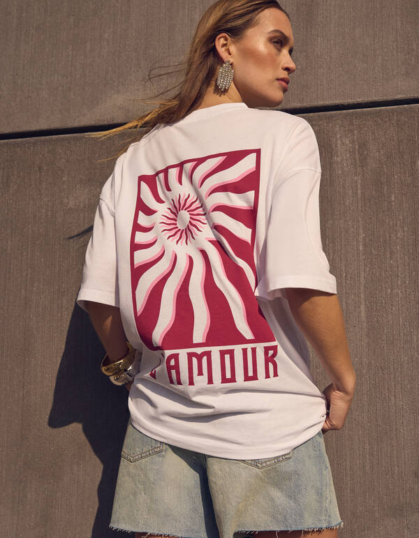 L'amour Artwork T-shirt Wit SHOEBY WOMEN