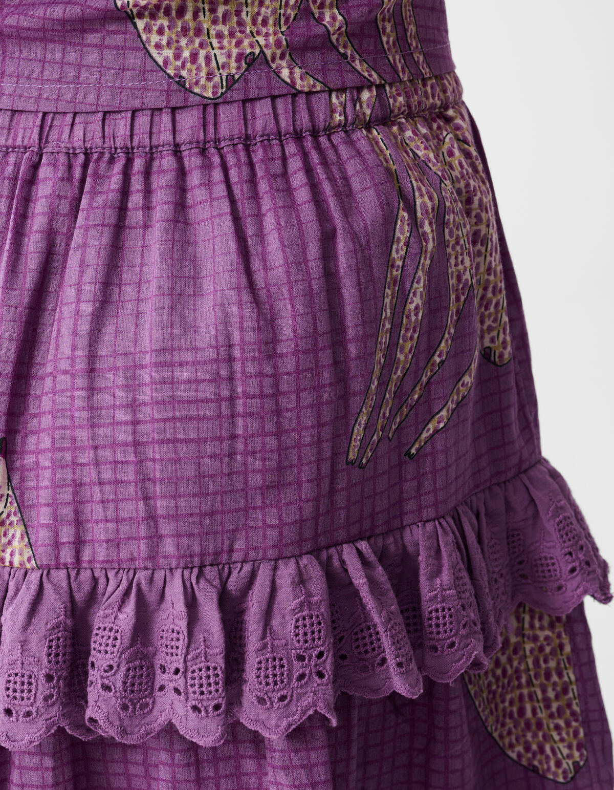 Tiger Ruffle Rok Paars SHOEBY GIRLS