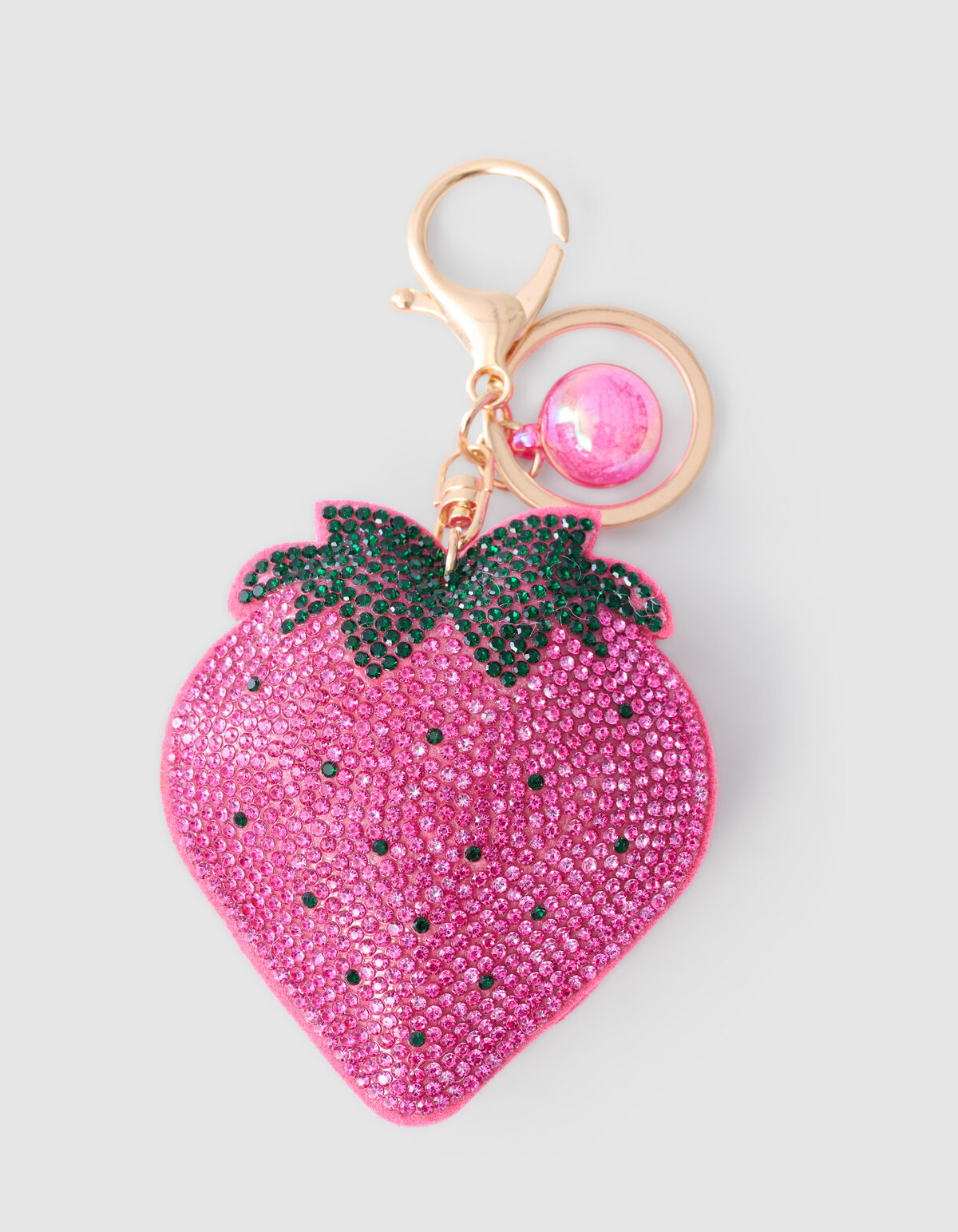 Strass Aardbei Sleutelhanger Roze SHOEBY ACCESSOIRES