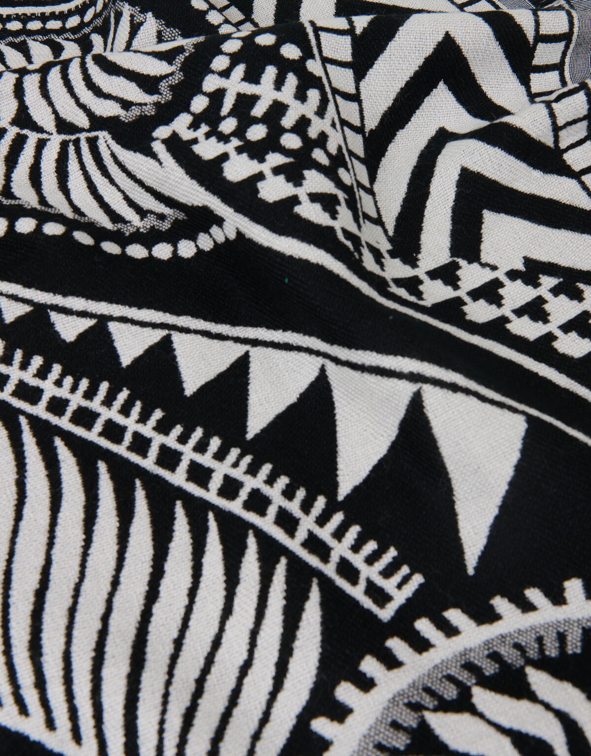 Jacquard Sjaal Zwart/Wit SHOEBY ACCESSOIRES