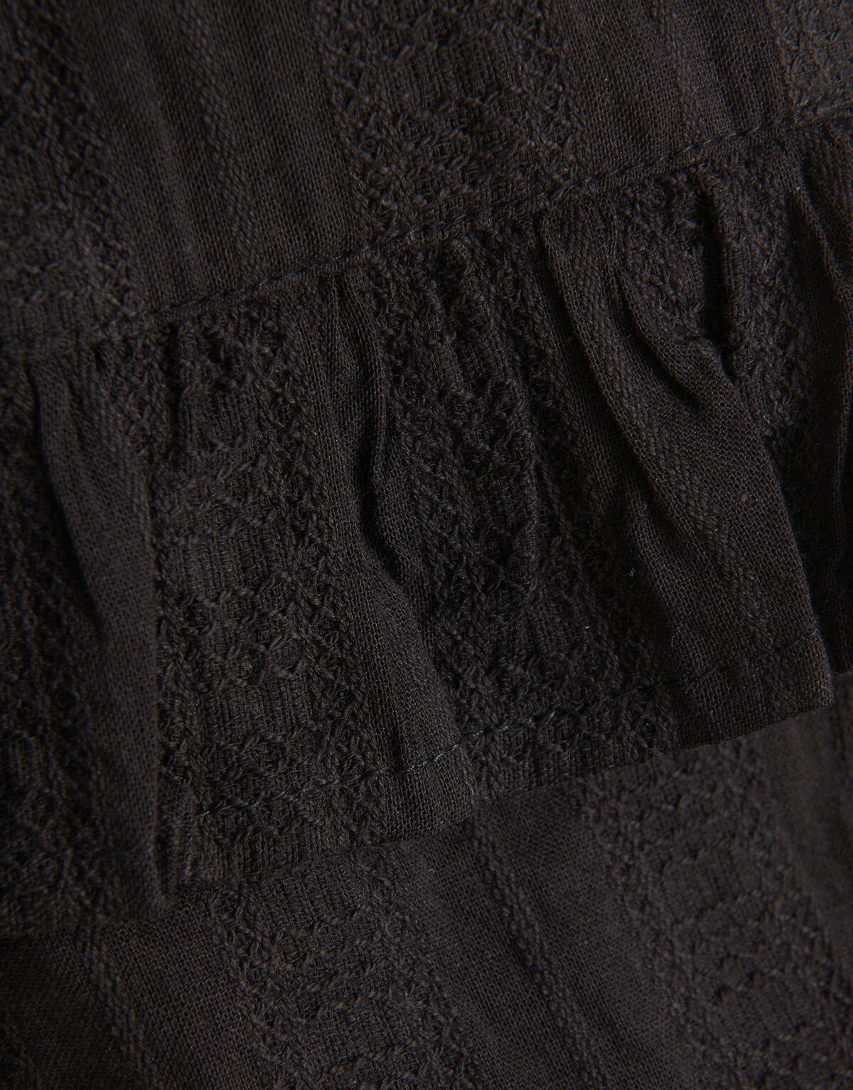 Ruffle Blouse Zwart SHOEBY WOMEN