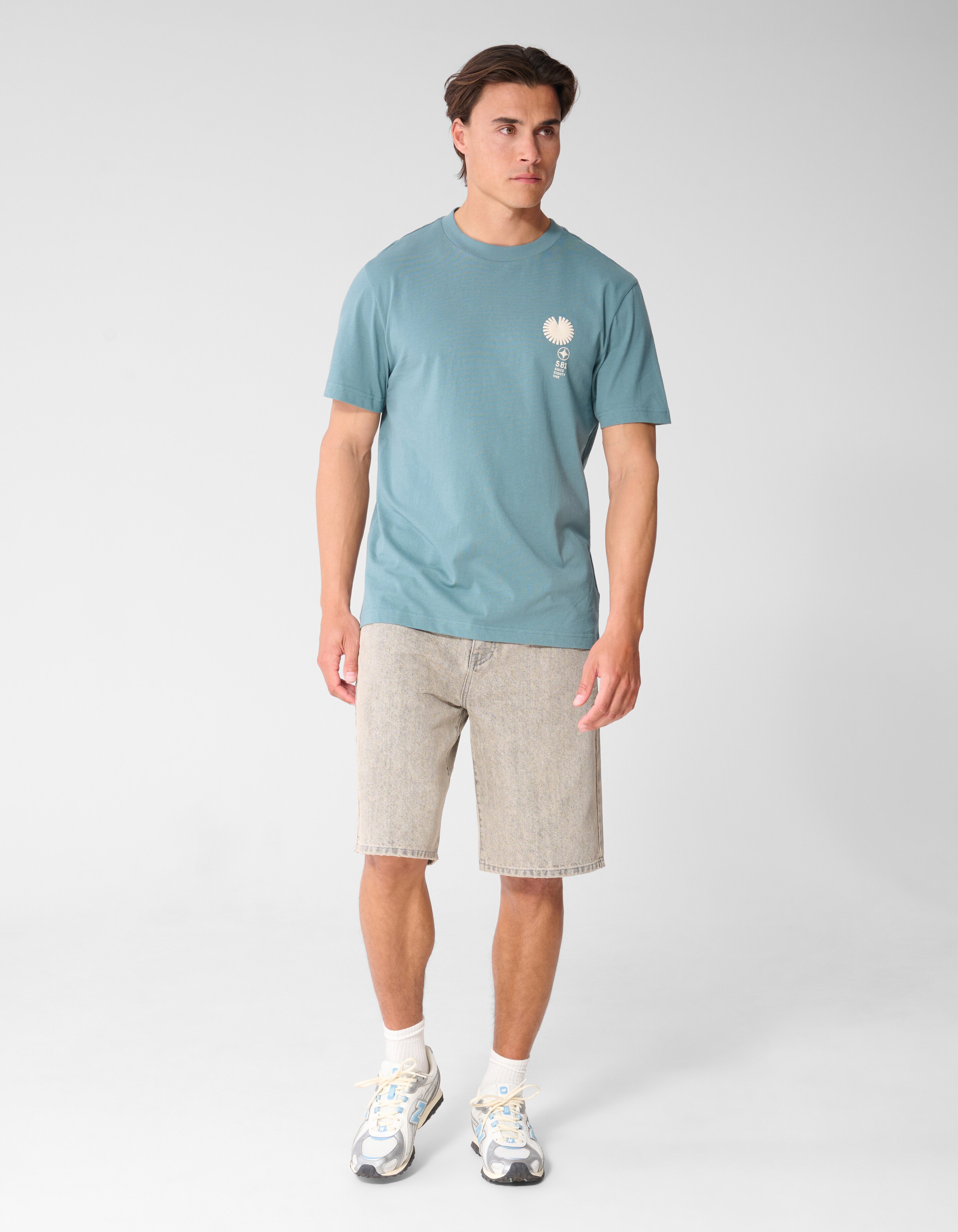 Radar Artwork T-shirt Lichtblauw SHOEBY MEN