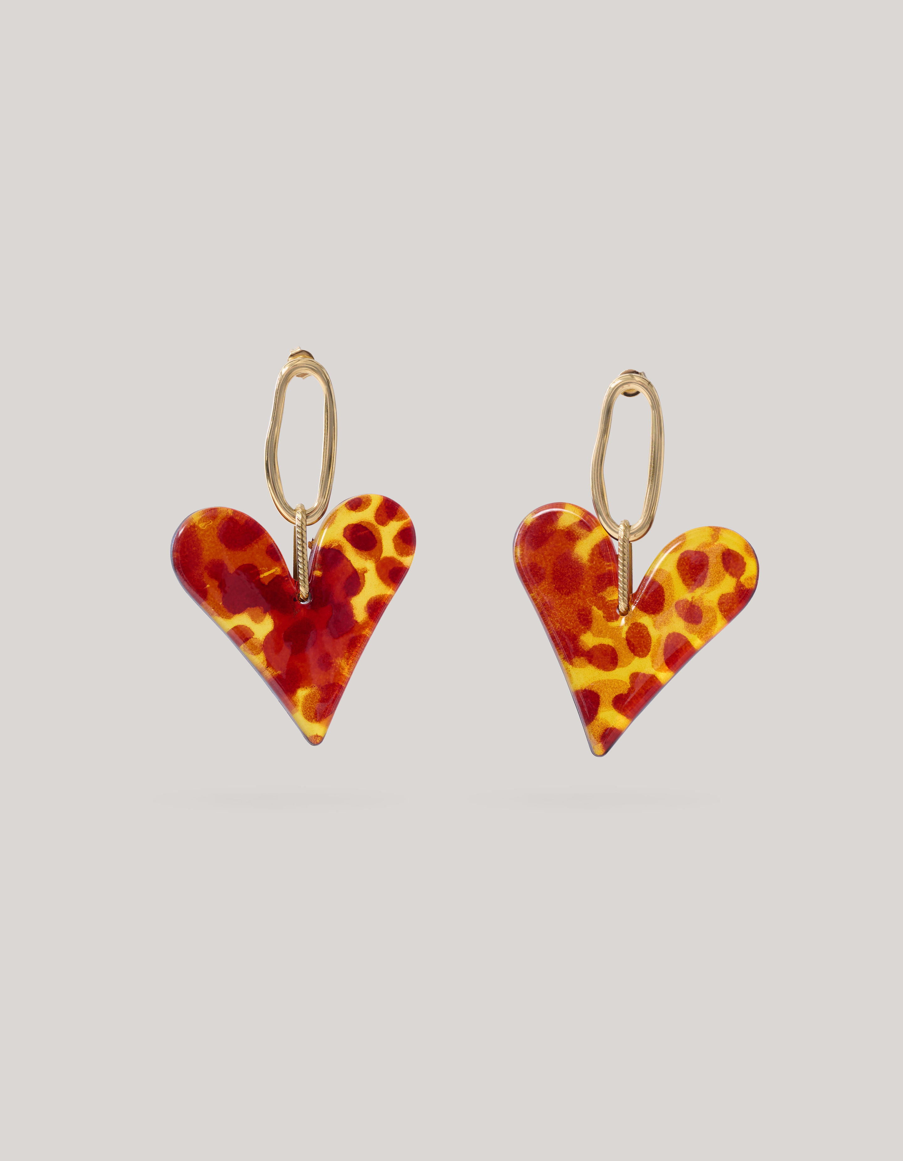Leopard Heart Oorbellen Goud SHOEBY ACCESSOIRES