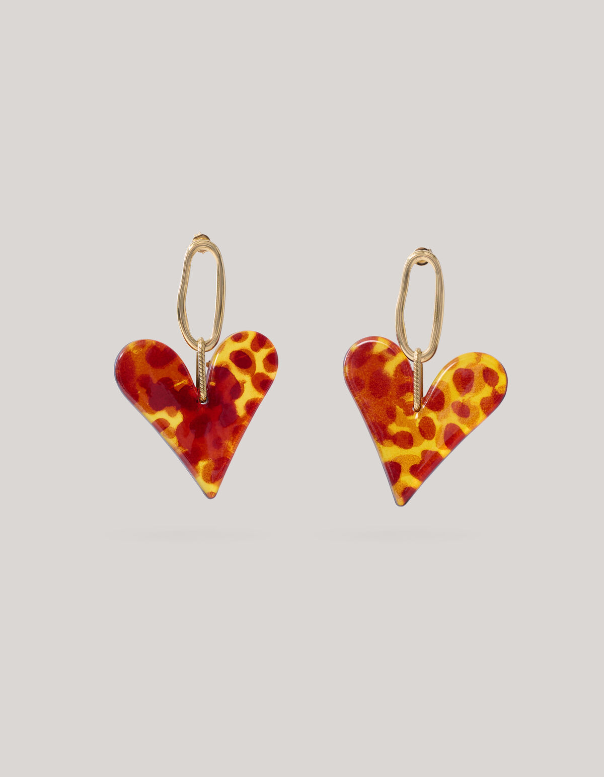 Leopard Heart Oorbellen Goud SHOEBY ACCESSOIRES
