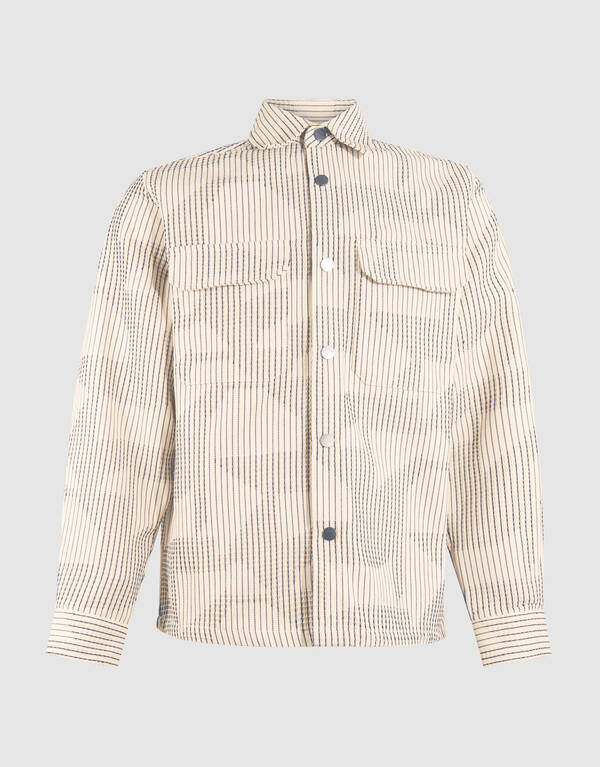 Waffle Camo Overshirt Gebroken Wit SHOEBY MEN