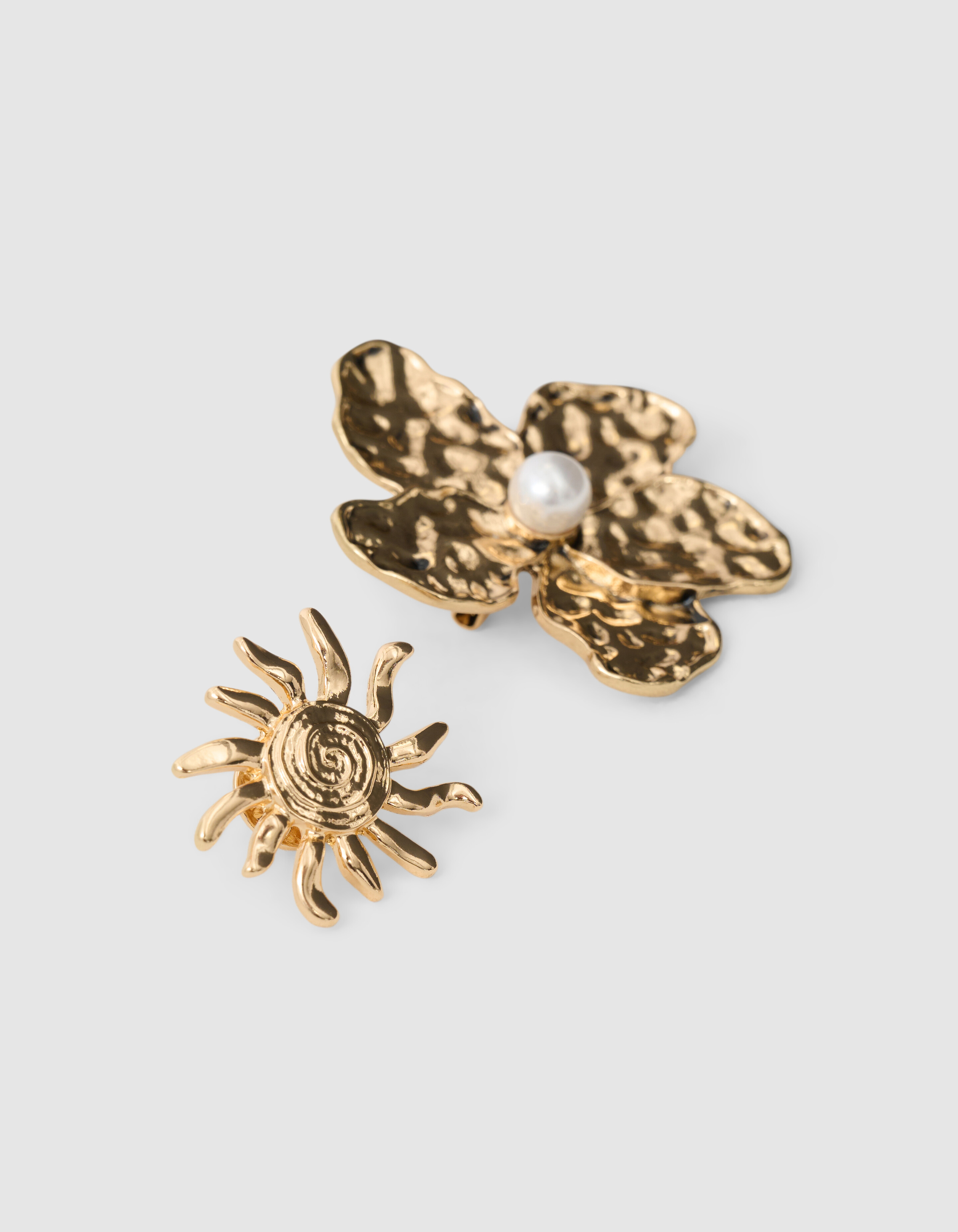 Hammerd Flower/Sun Broche Set Goud SHOEBY ACCESSOIRES
