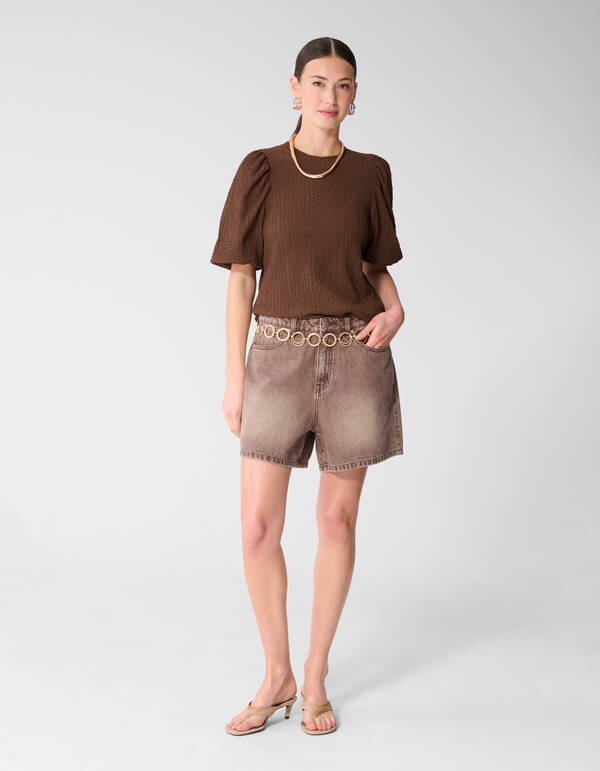Crinkle Balloon Top Bruin SHOEBY WOMEN