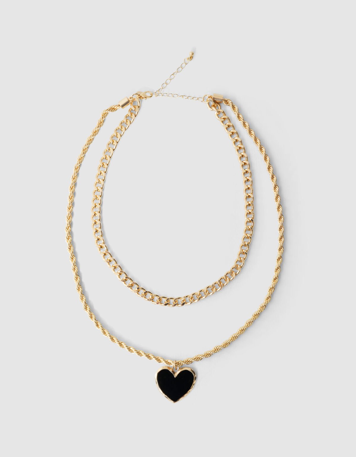 Vintage Layered Heart Ketting Goud SHOEBY ACCESSOIRES