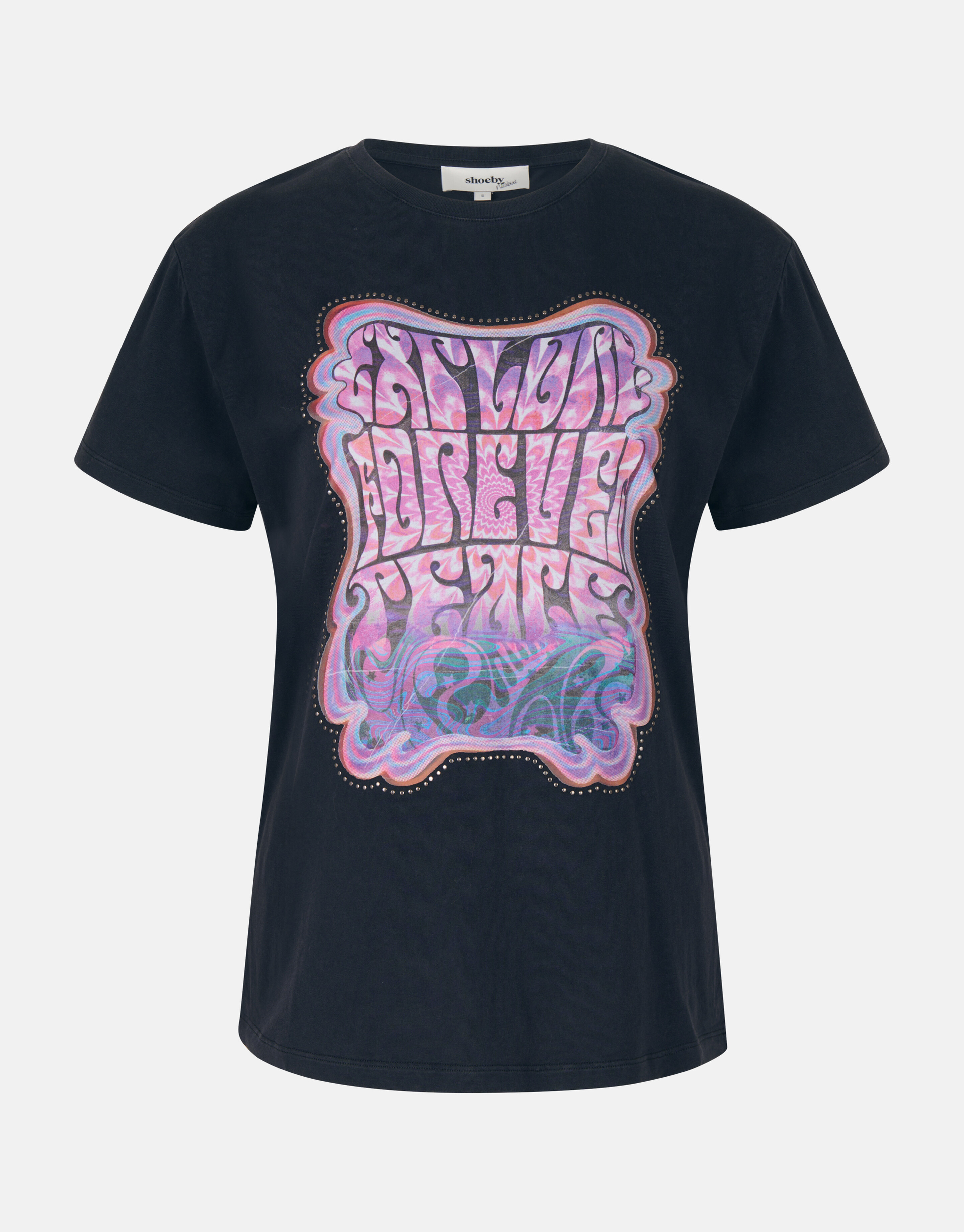 Print T-shirt Donkergrijs SHOEBY WOMEN