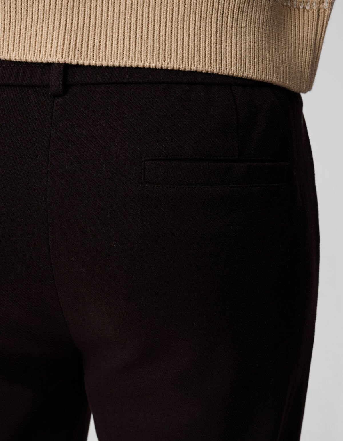 Structuur Regular Fit Broek Donkerbruin SHOEBY MEN