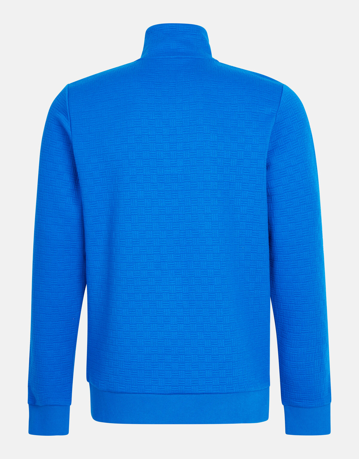 Half Zip Quilted Structuur Sweater Blauw SHOEBY MEN