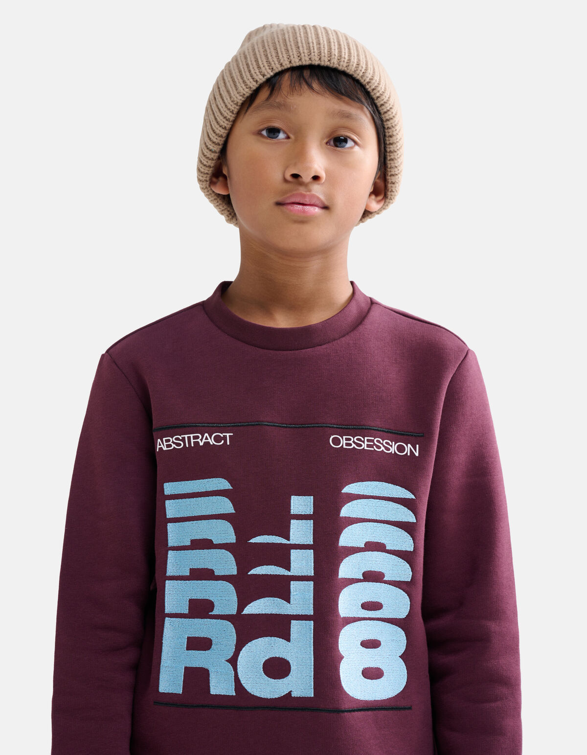 Abstracte Sweater Donkerrood SHOEBY BOYS