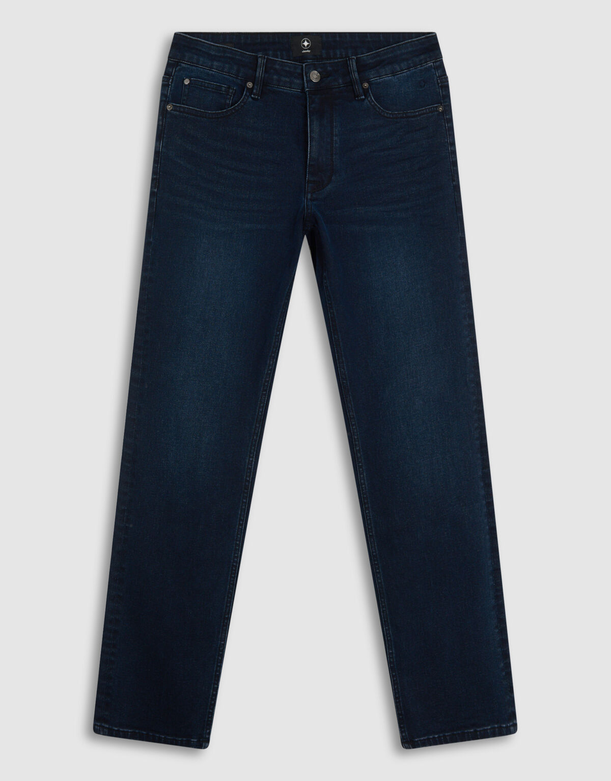 Straight Fit Jeans Blauw/Zwart L32 SHOEBY MEN