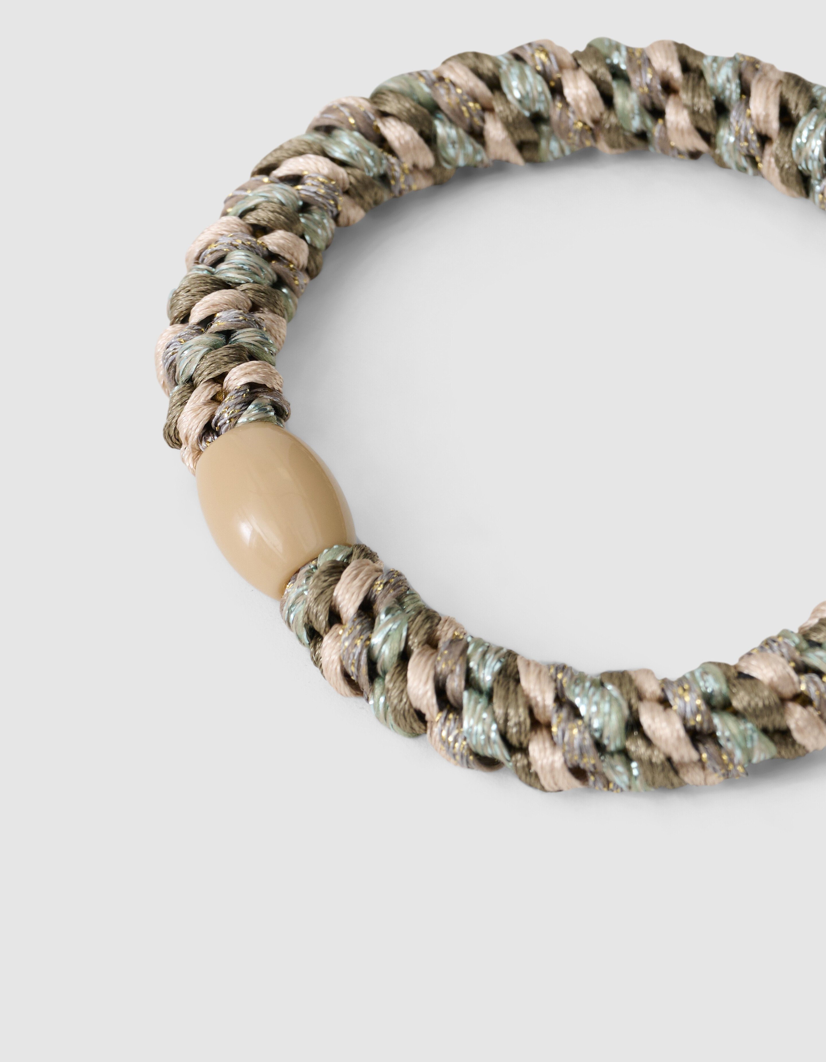 Lurex Haarelastiek Khaki SHOEBY ACCESSOIRES