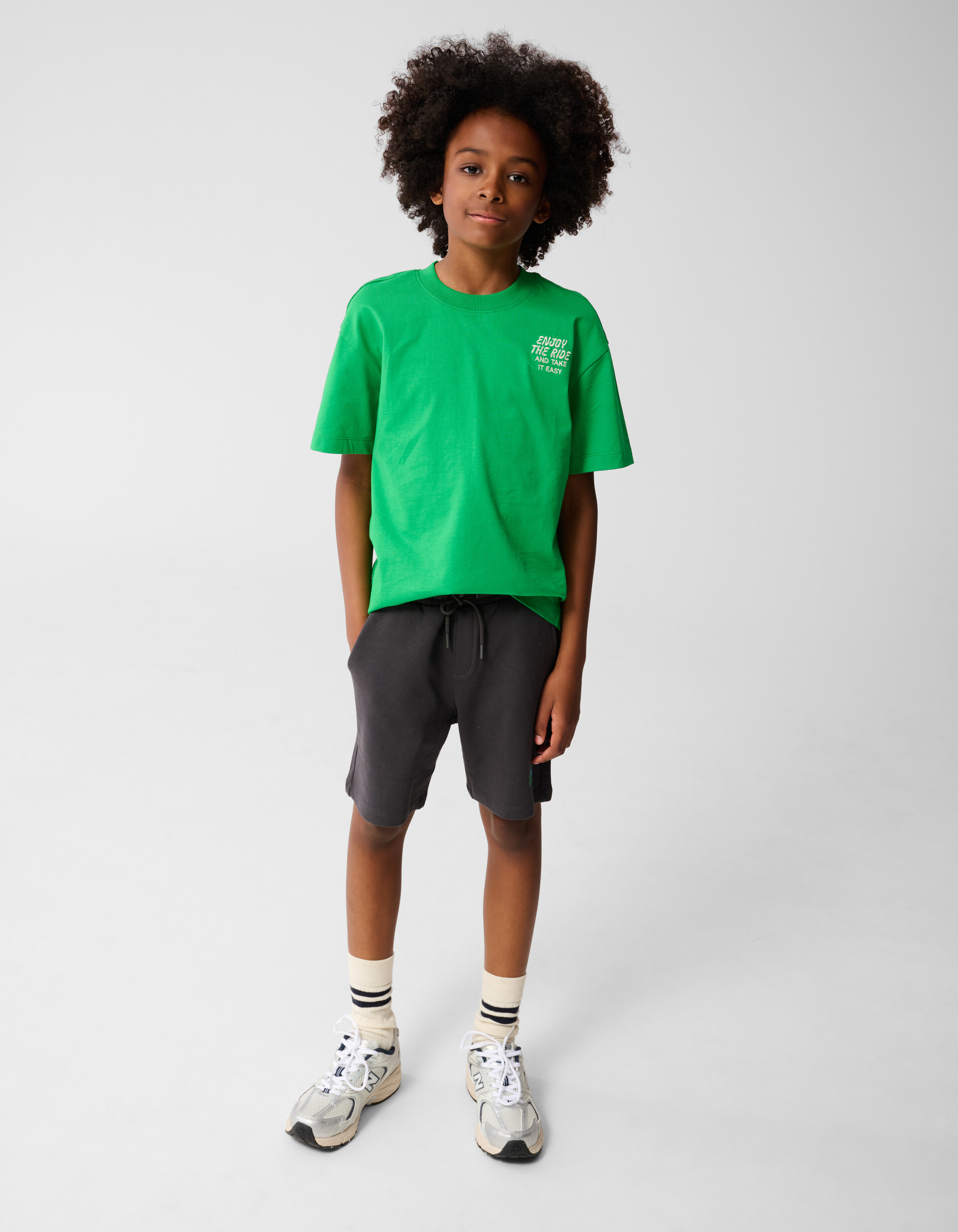 Tekst T-shirt Groen SHOEBY BOYS
