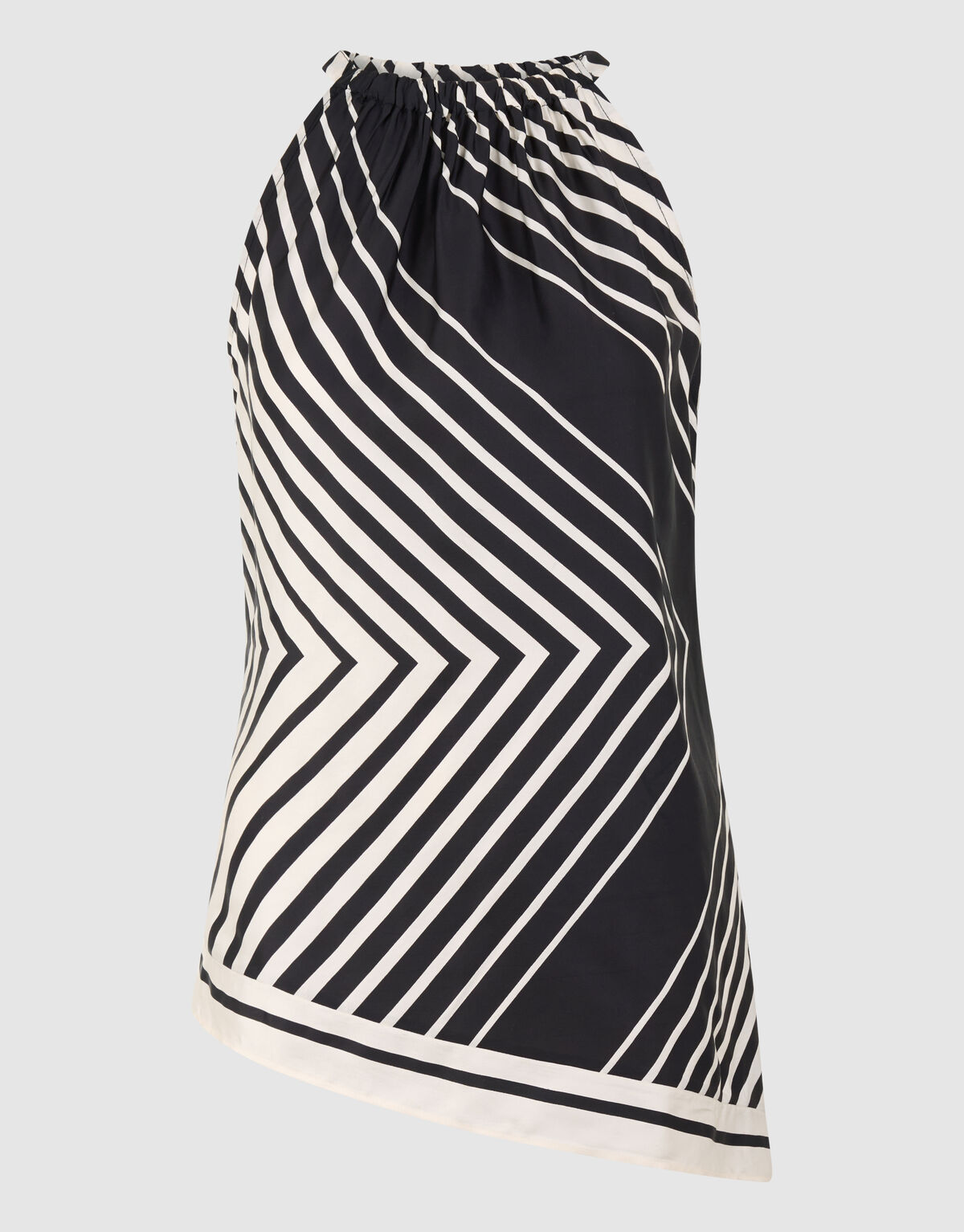 Graphic Halter Top Zwart/Wit SHOEBY WOMEN