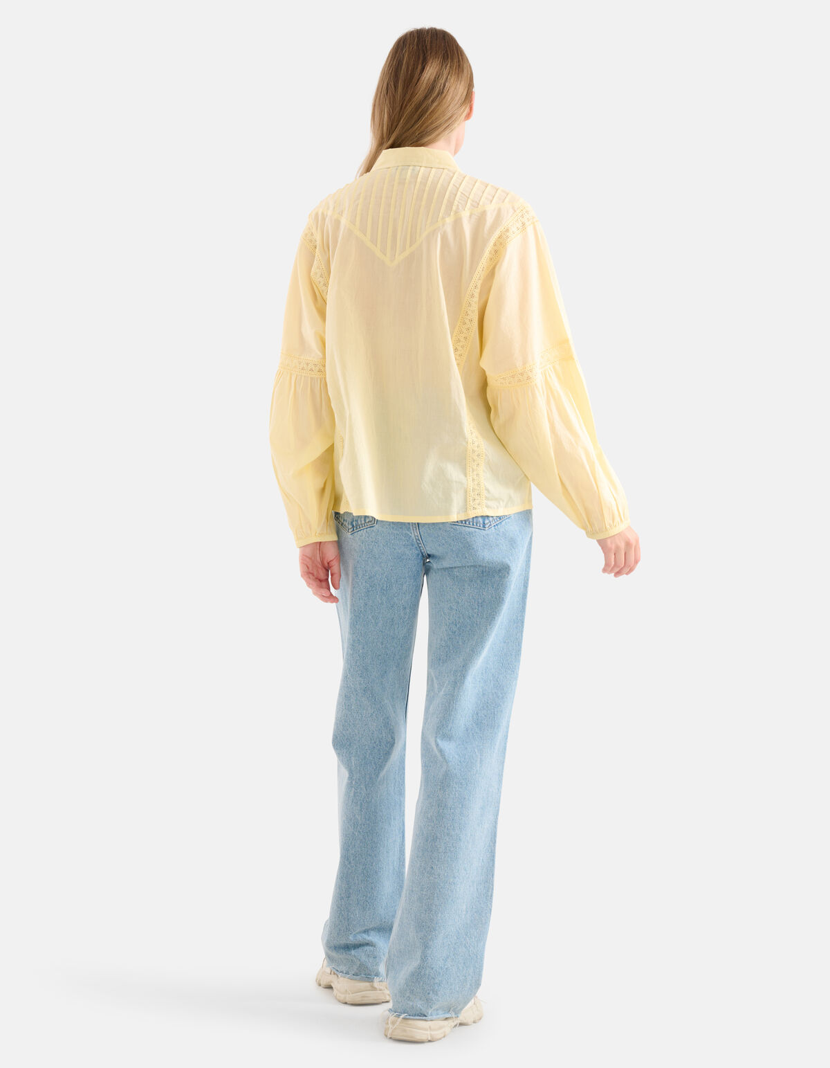 Embroidery Blouse Lichtgeel SHOEBY WOMEN