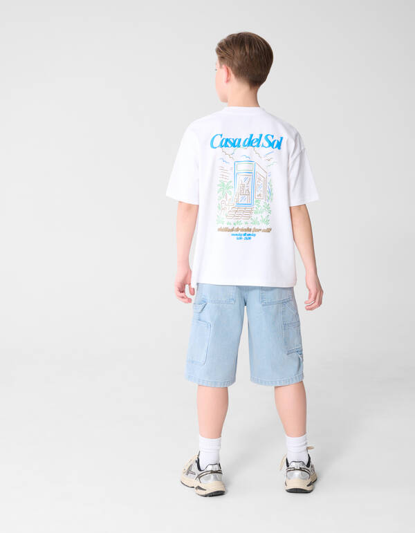 Casa Del Sol Artwork T-shirt Wit SHOEBY BOYS