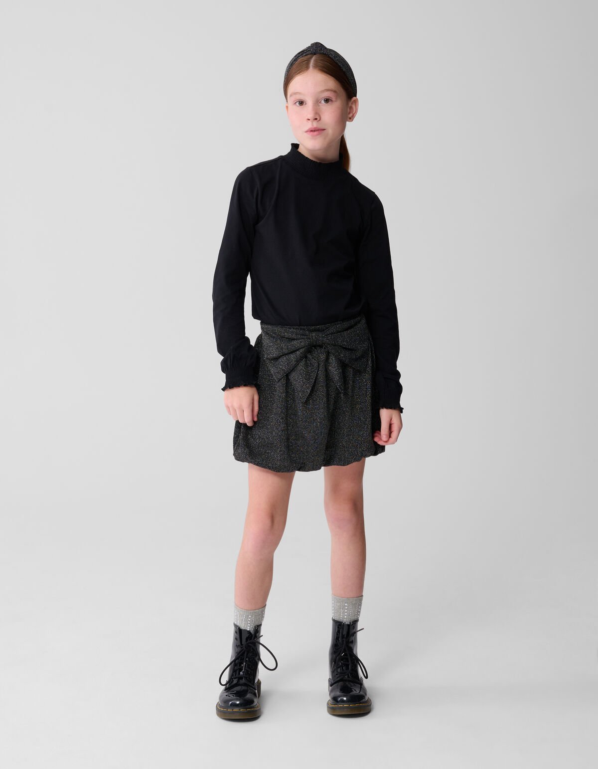 Glitter Strik Mini Rok Zwart SHOEBY ACCESSOIRES