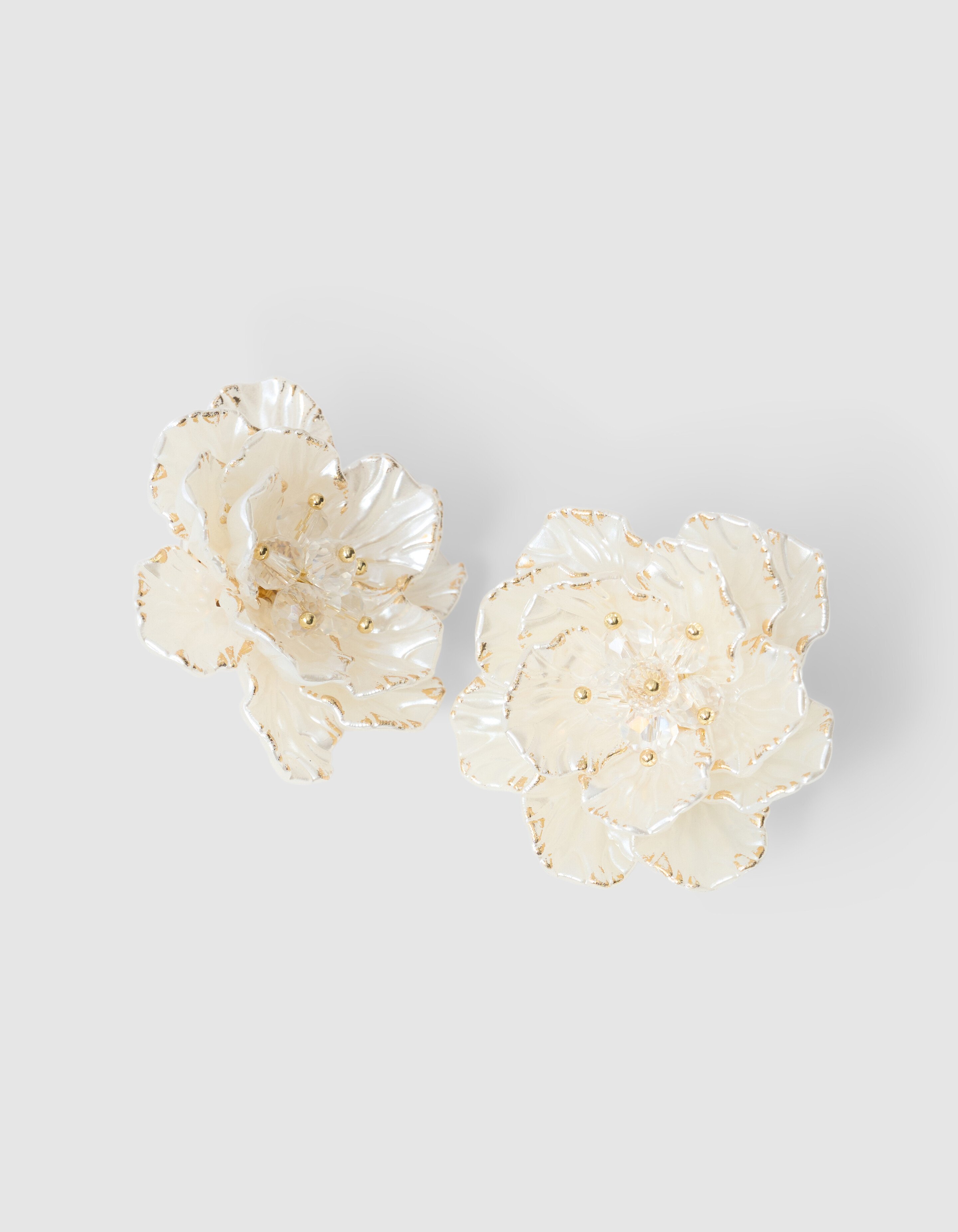 Flower Oorbellen Gebroken Wit SHOEBY ACCESSOIRES