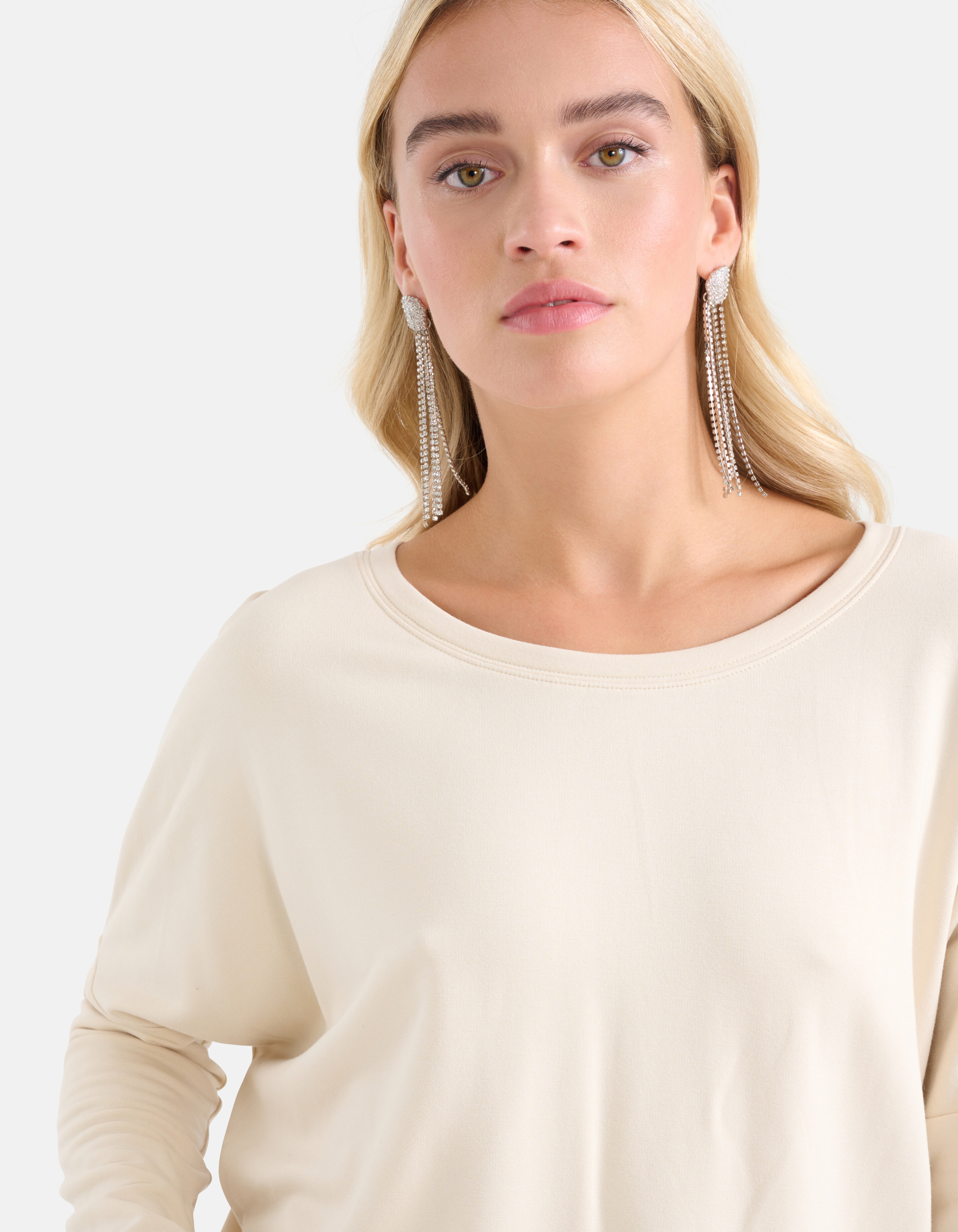 Basis Oversized Top Gebroken Wit SHOEBY WOMEN