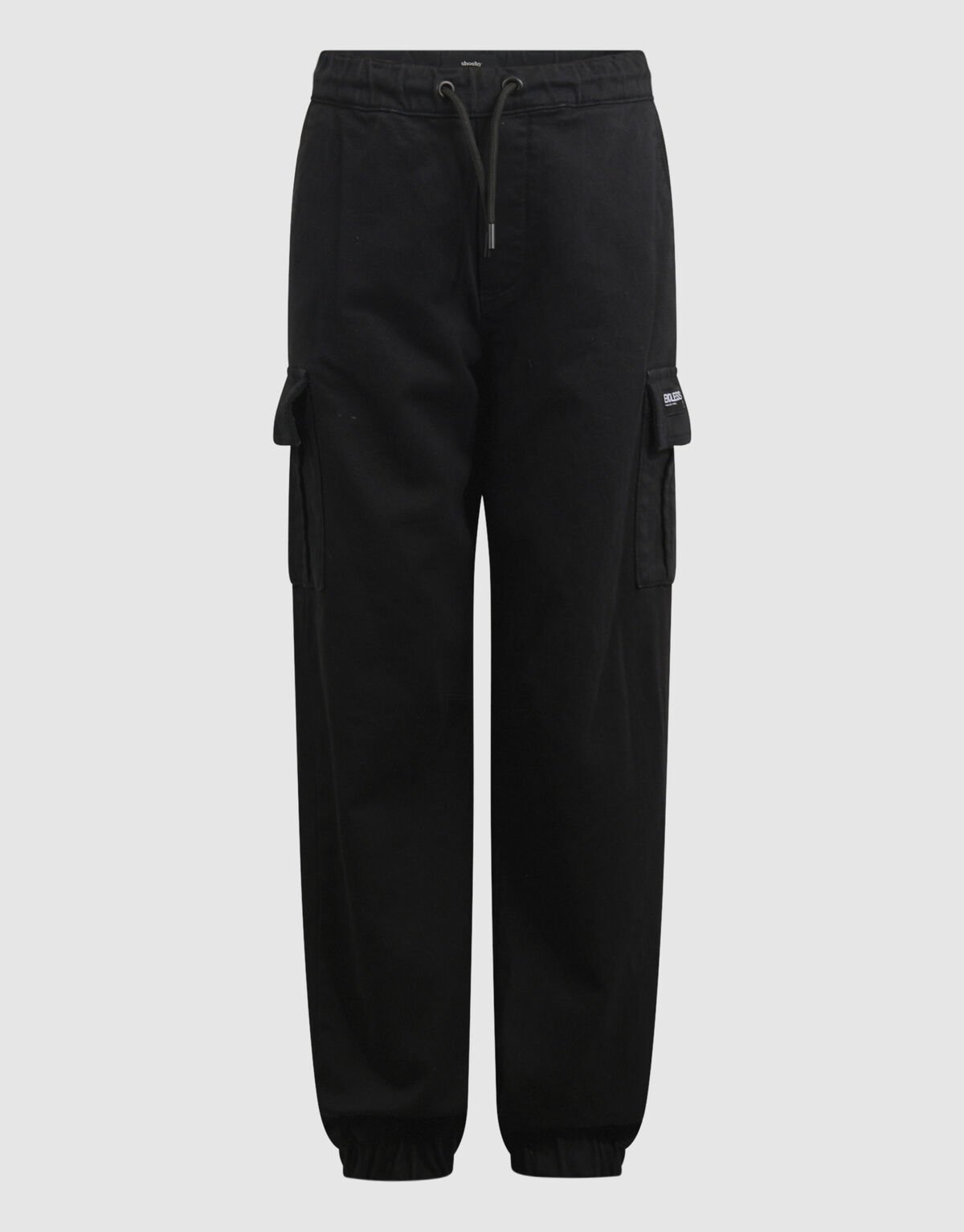 Loose Fit Cargo Broek Donkergrijs SHOEBY BOYS