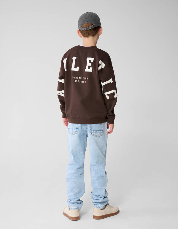 Athletic Artwork Sweater Donkerbruin SHOEBY BOYS