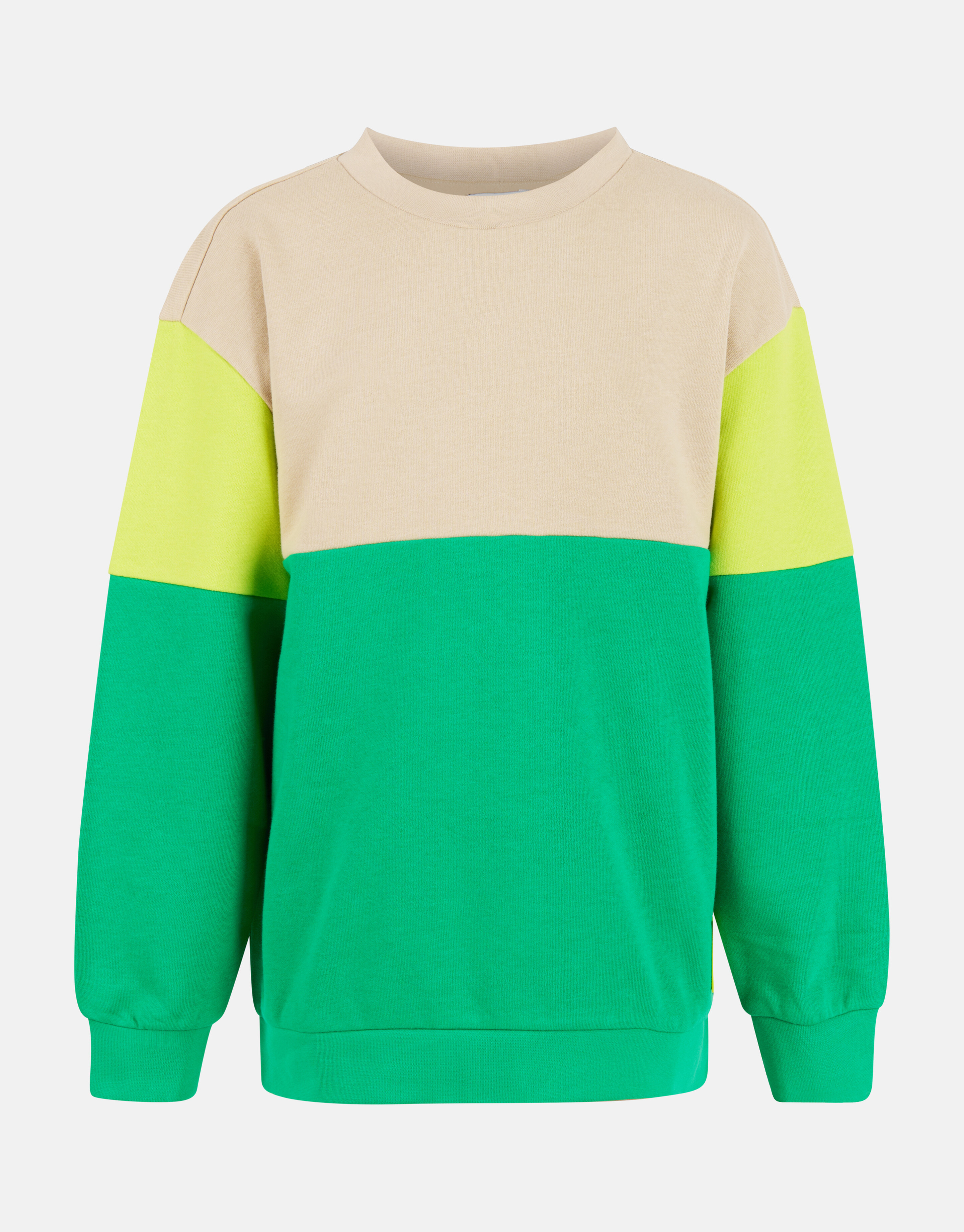 Colorblock Sweater Groen SHOEBY BOYS