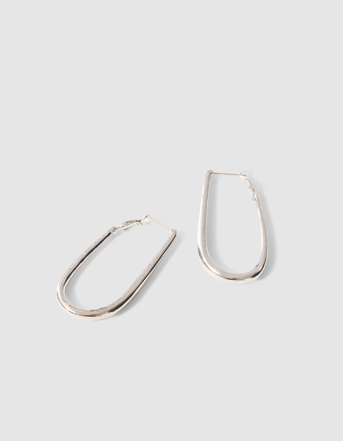Rounded Square Oorbellen Zilver SHOEBY ACCESSOIRES