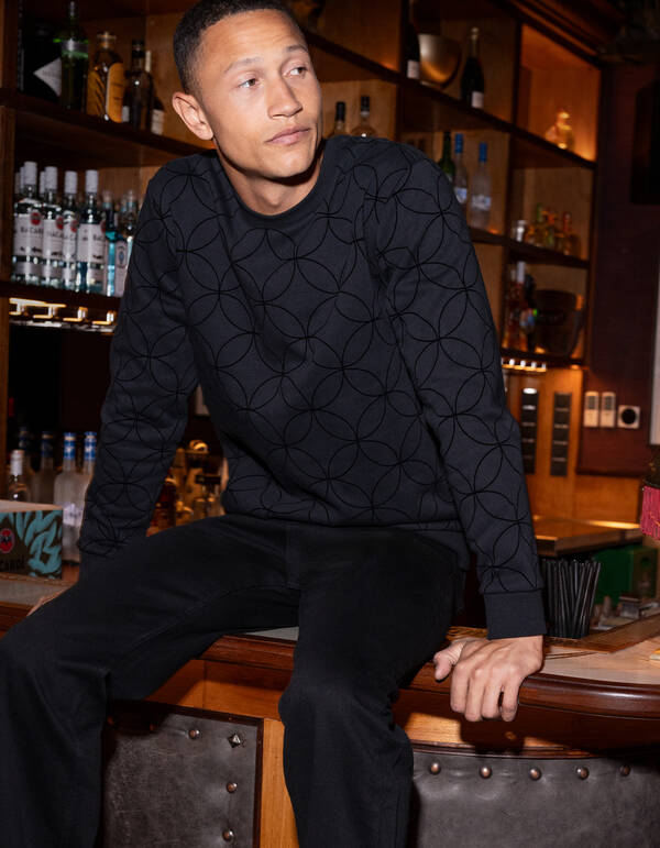 Flock Spark Sweater Zwart SHOEBY MEN