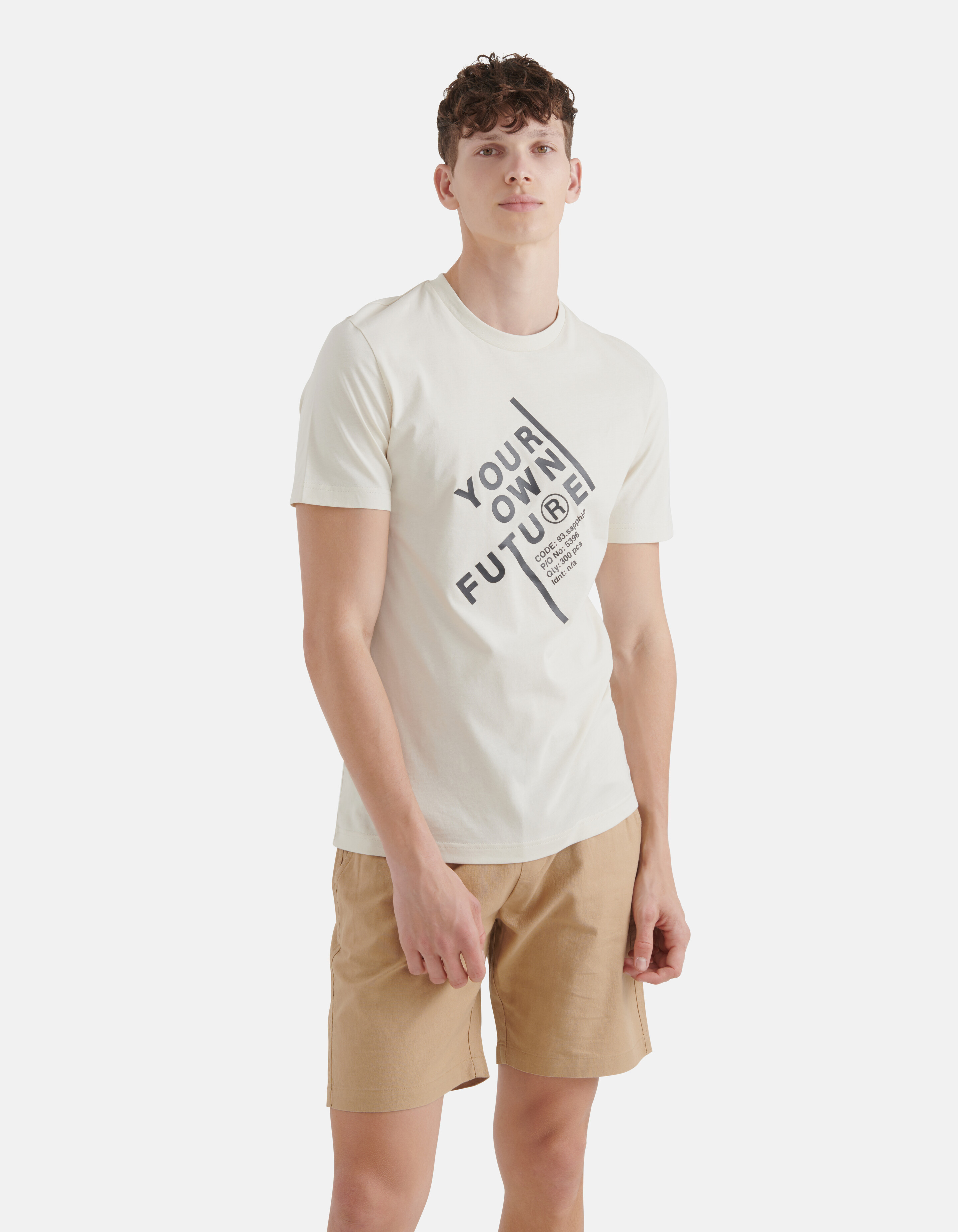 Artwork T-shirt Gebroken Wit SHOEBY MEN